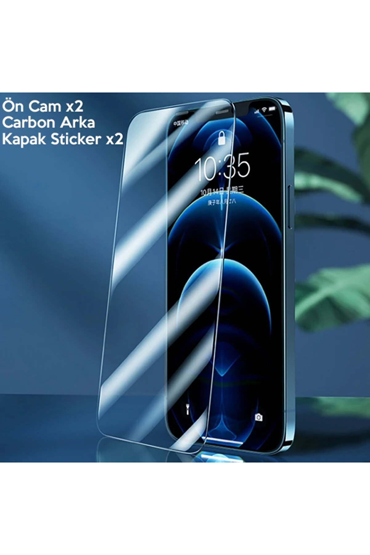 Gor İphone 12 Mi̇ni̇ 5.4 Best Full Tempered Cam Ekran Koruyucu 2Adet+Arka Jelati̇n - Dropx9075-7638