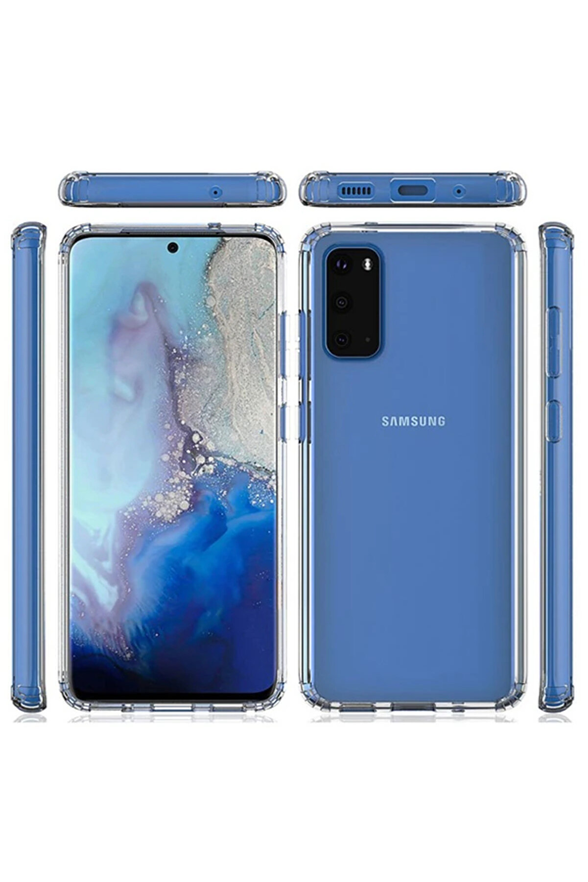 Ally Samsung Galaxy S20 Anti̇-Drop Darbe Emi̇ci̇ Si̇li̇kon Kılıf-(5775) - Gms8771-2320