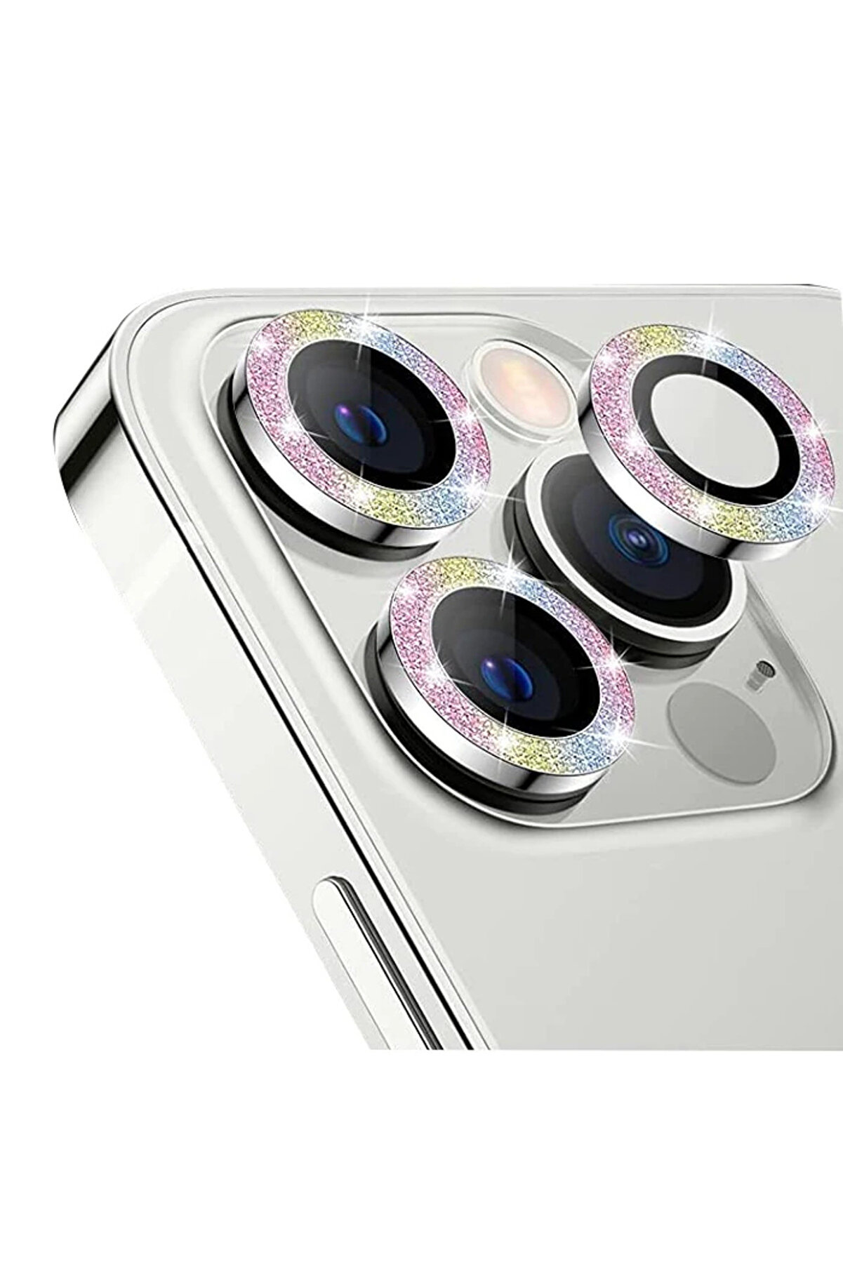 CepteToptan ALLY İphone 12 Pro Max 3D Metal Çerçeveli Kamera Lens Koruyucu-(1903) - DROPX3590-9271