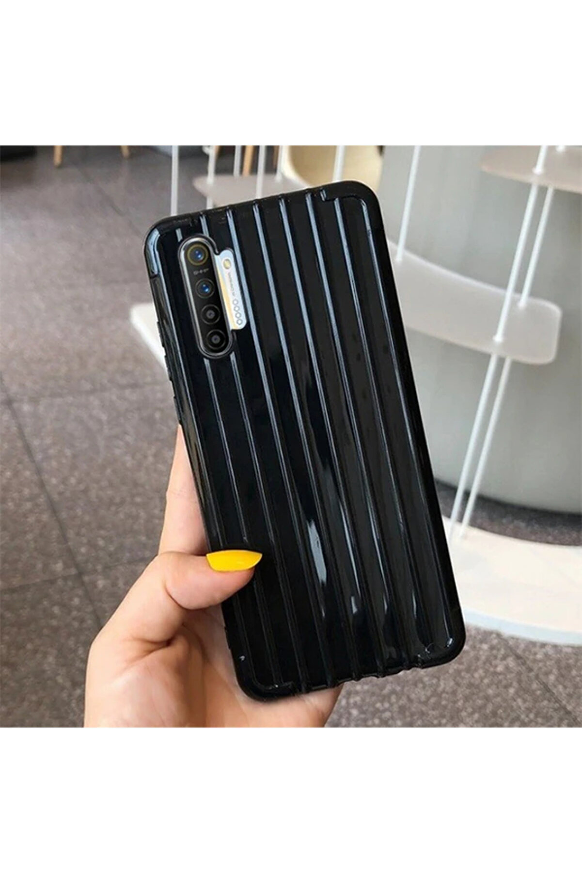 Ally Oppo Realme 5 Pro Trunk Li̇nes İnce Soft Si̇li̇kon Kılıf-(1903) - Dropx5300-6007