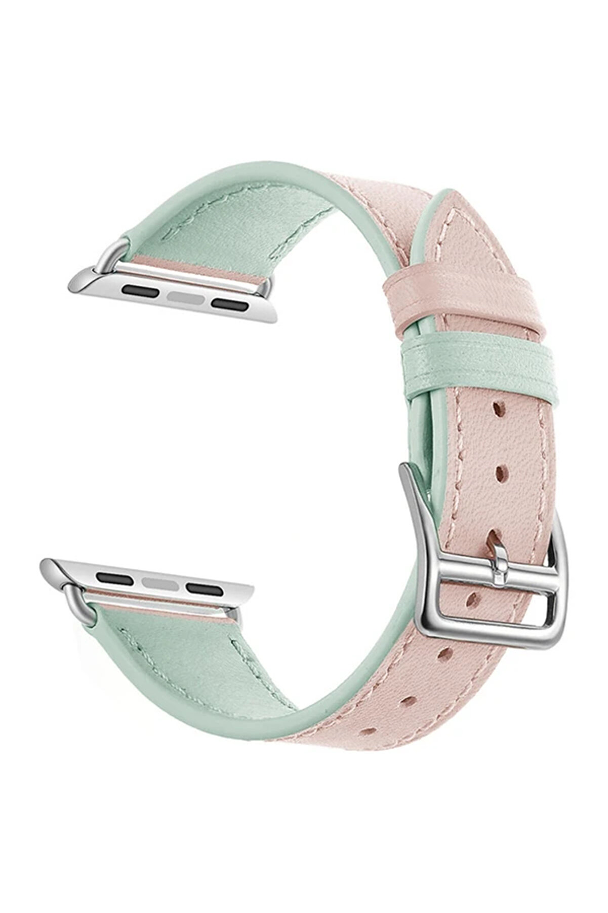 Ally Apple Watch Ultra 49Mm 7-8 45Mm 6-5-4 44Mm Haki̇ki̇ Deri̇ Kayış Kordon 3-2-1 - Dropx6882-7373