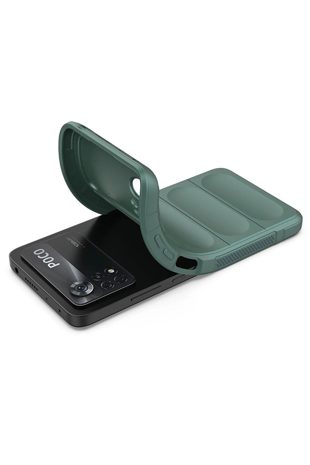 Xi̇aomi̇ Poco X4 Pro 5G Kılıf Opti̇mum Si̇li̇kon - Koyu Yeşi̇l - Dropx5792-4571