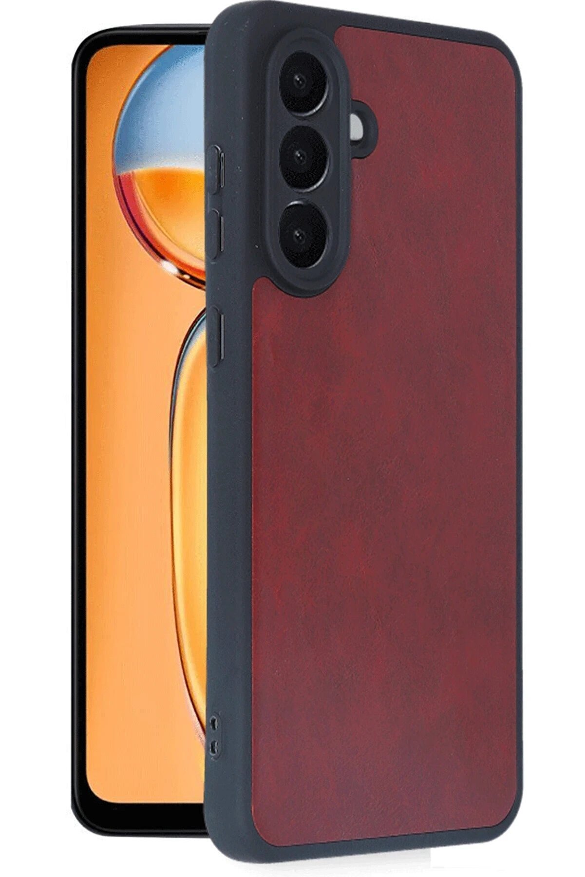 Samsung Galaxy A36 Kılıf Aras Deri̇ Kapak - Bordo - Dropx5742-5028