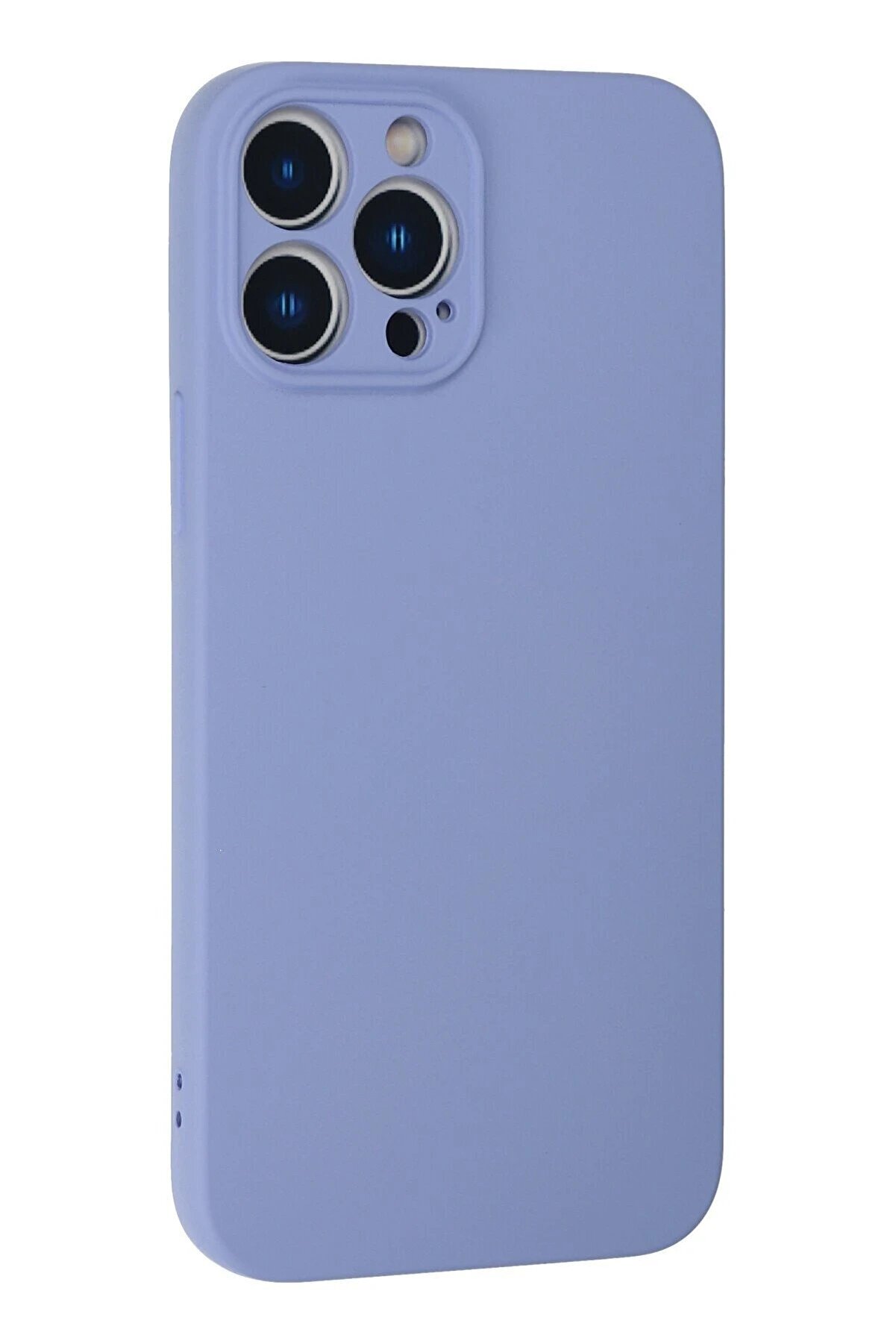 İphone 13 Pro Max Kılıf Nano İ&ccedil;i̇ Kadi̇fe Si̇li̇kon - Li̇la - Dropx2234-3376