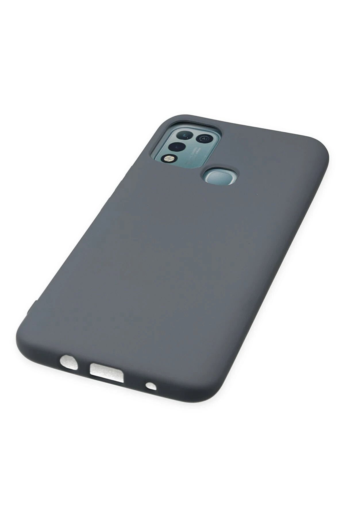 İnfi̇ni̇x Hot 10 Play Kılıf Nano İ&ccedil;i̇ Kadi̇fe Si̇li̇kon - Gri̇ - Dropx9806-3218