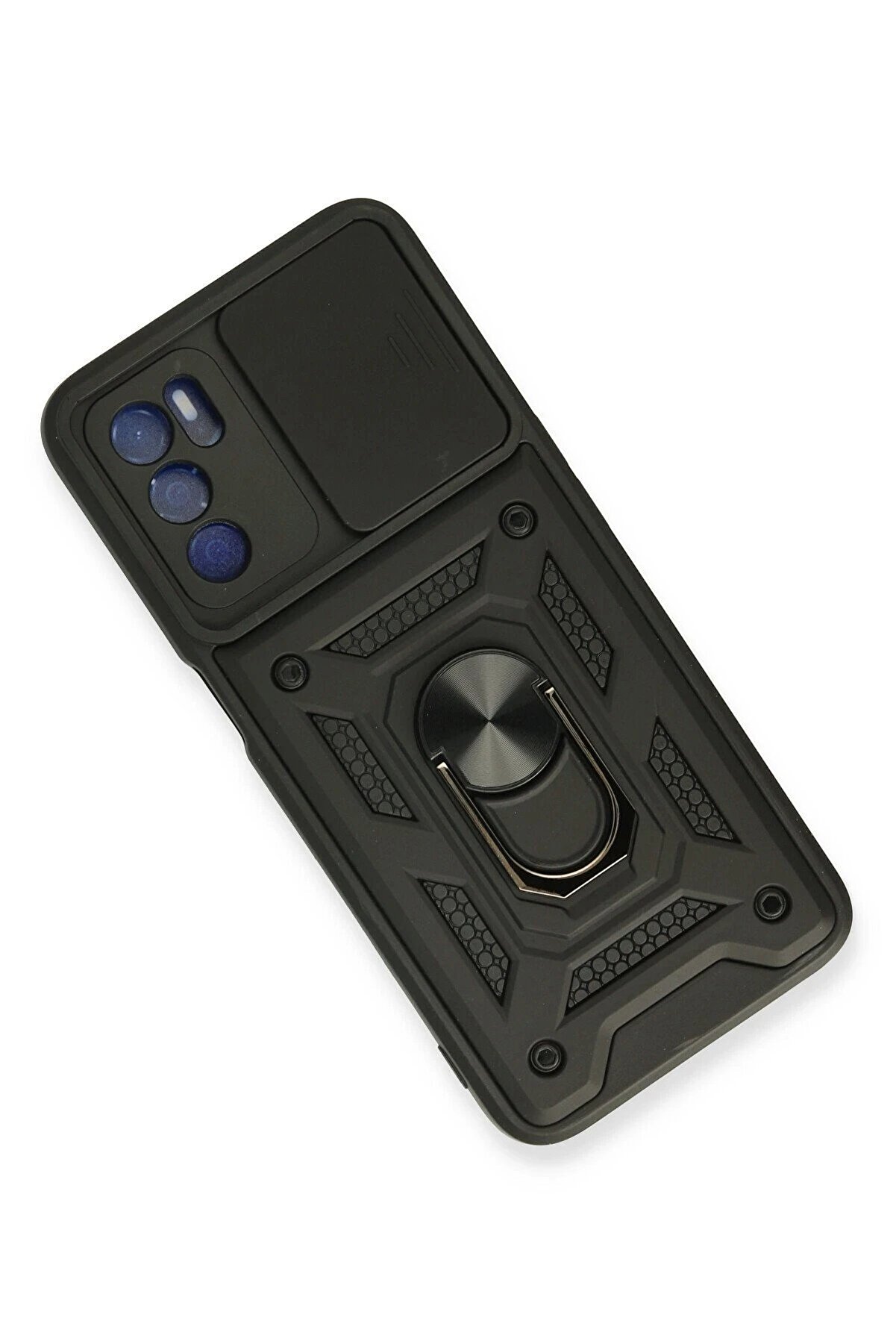 Oppo A16 Kılıf Pars Lens Yüzüklü Si̇li̇kon - Si̇yah - Dropx1744-8990