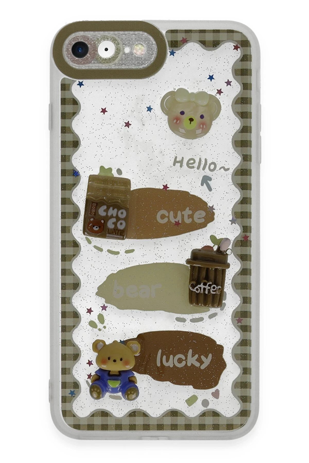 Toptan Bulurum iPhone 7 Kılıf Sweet Desenli Silikon Kapak - Şeffaf