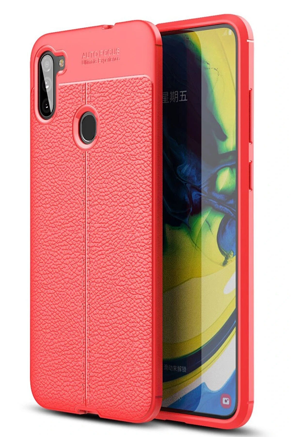 Toptan Bulurum Samsung Galaxy A11 Kılıf Auto Focus Kapak - Kırmızı