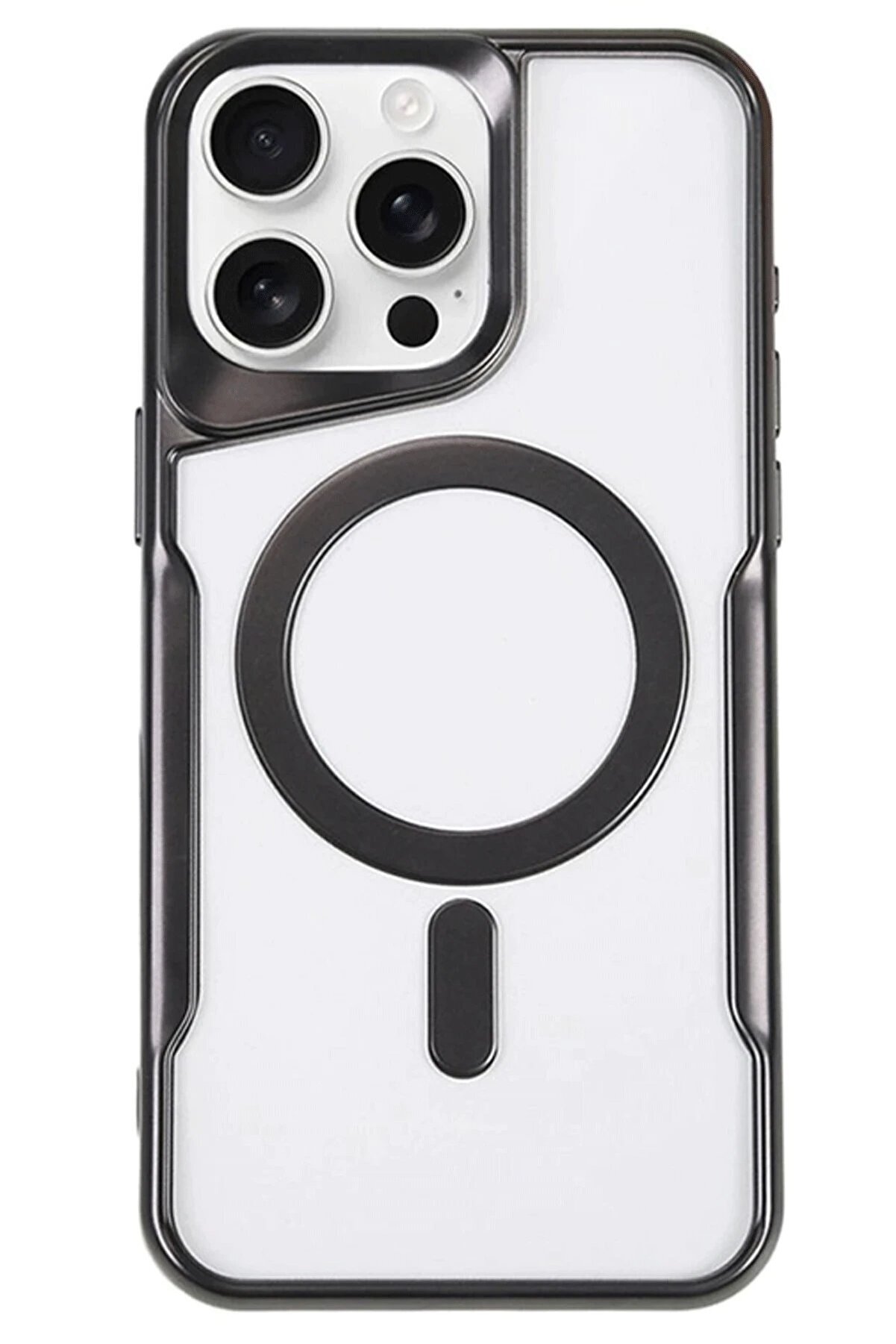 İphone 14 Pro Kılıf Boyi̇ Magsafe Si̇li̇kon Kapak - Si̇yah