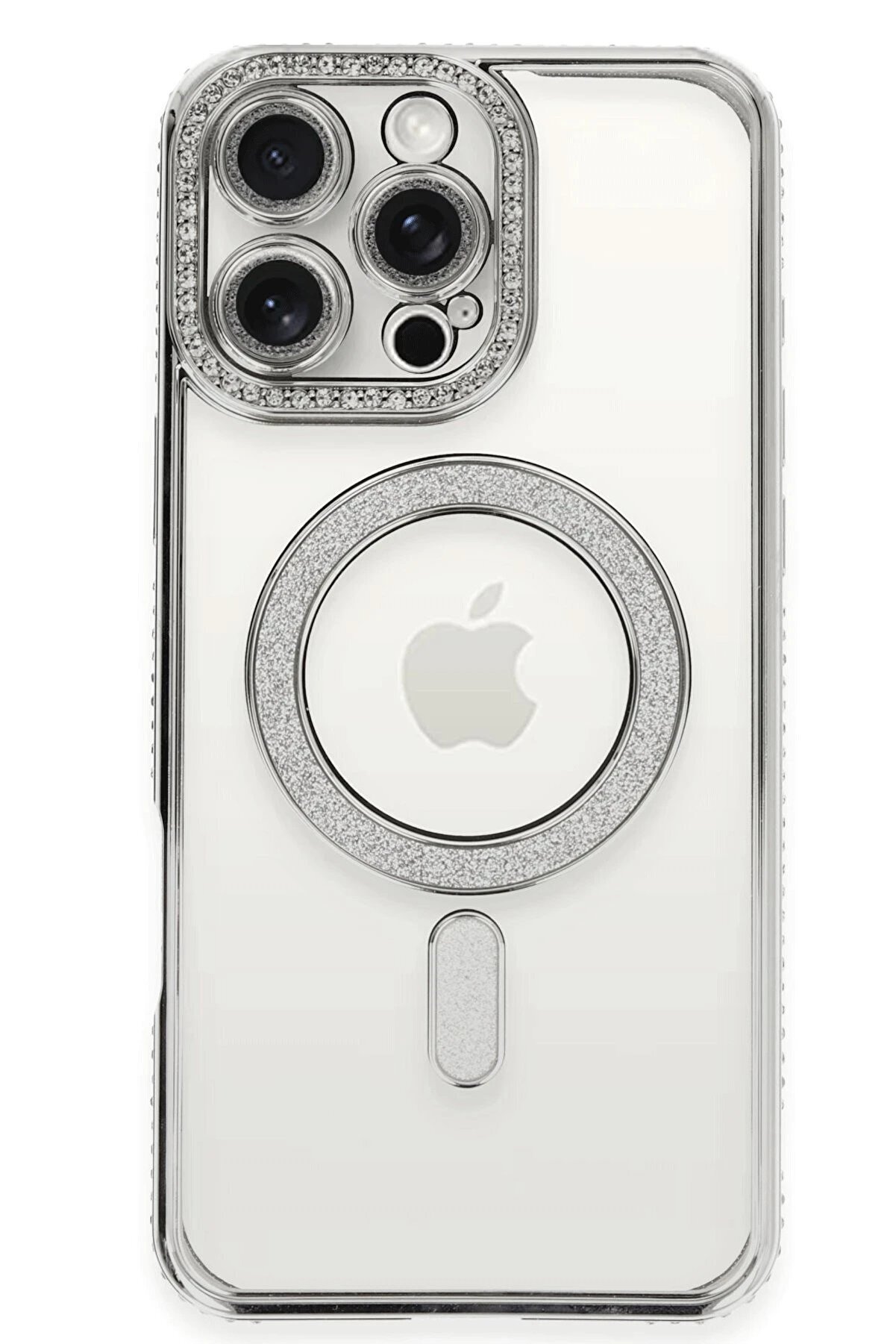 İphone 16 Pro Kılıf Joke Si̇mli̇ Magneti̇csafe Kılıf - Gümüş