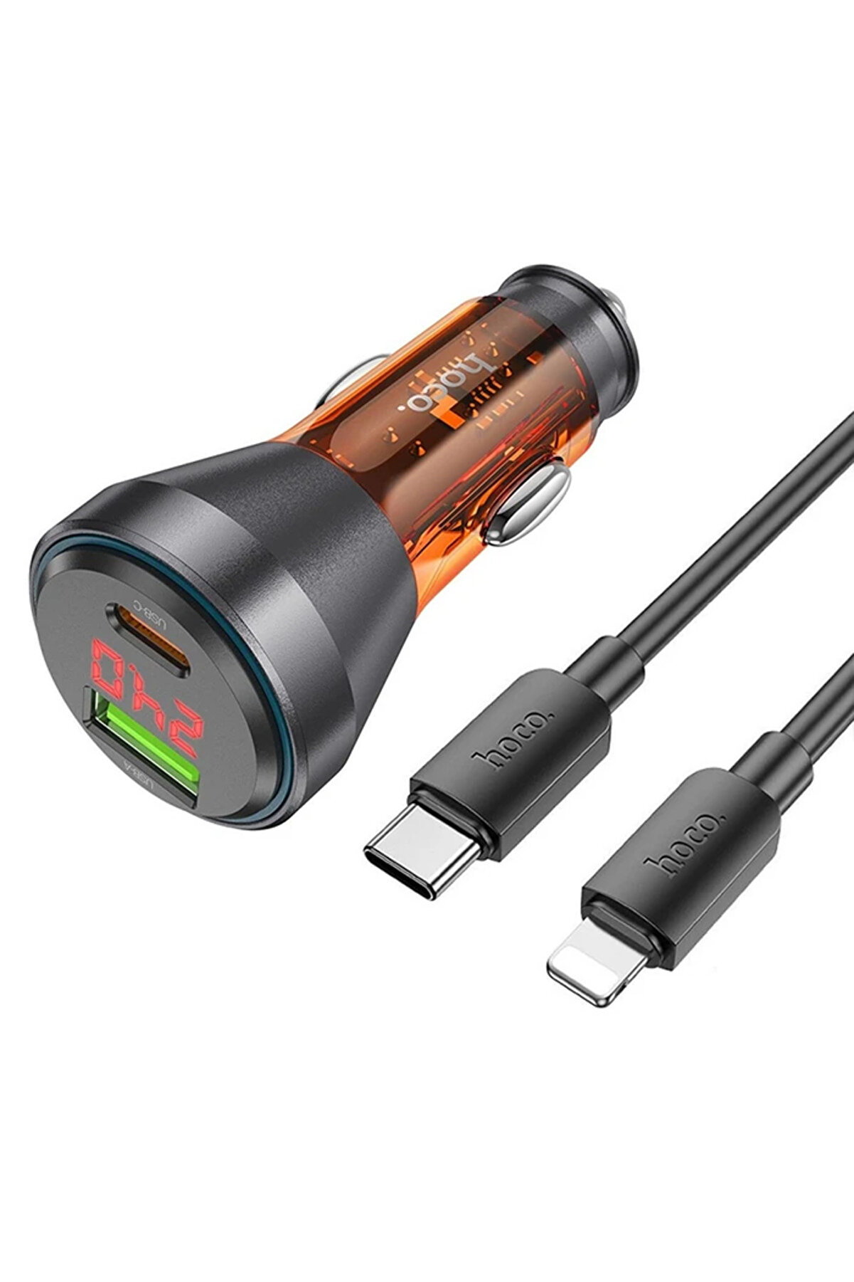 Hoco Nz12B Uni̇mpeded Pd48W Usb + Type-C Araç Çakmaklı Hızlı Şarj Aleti̇ + T - Dropx5835-4744