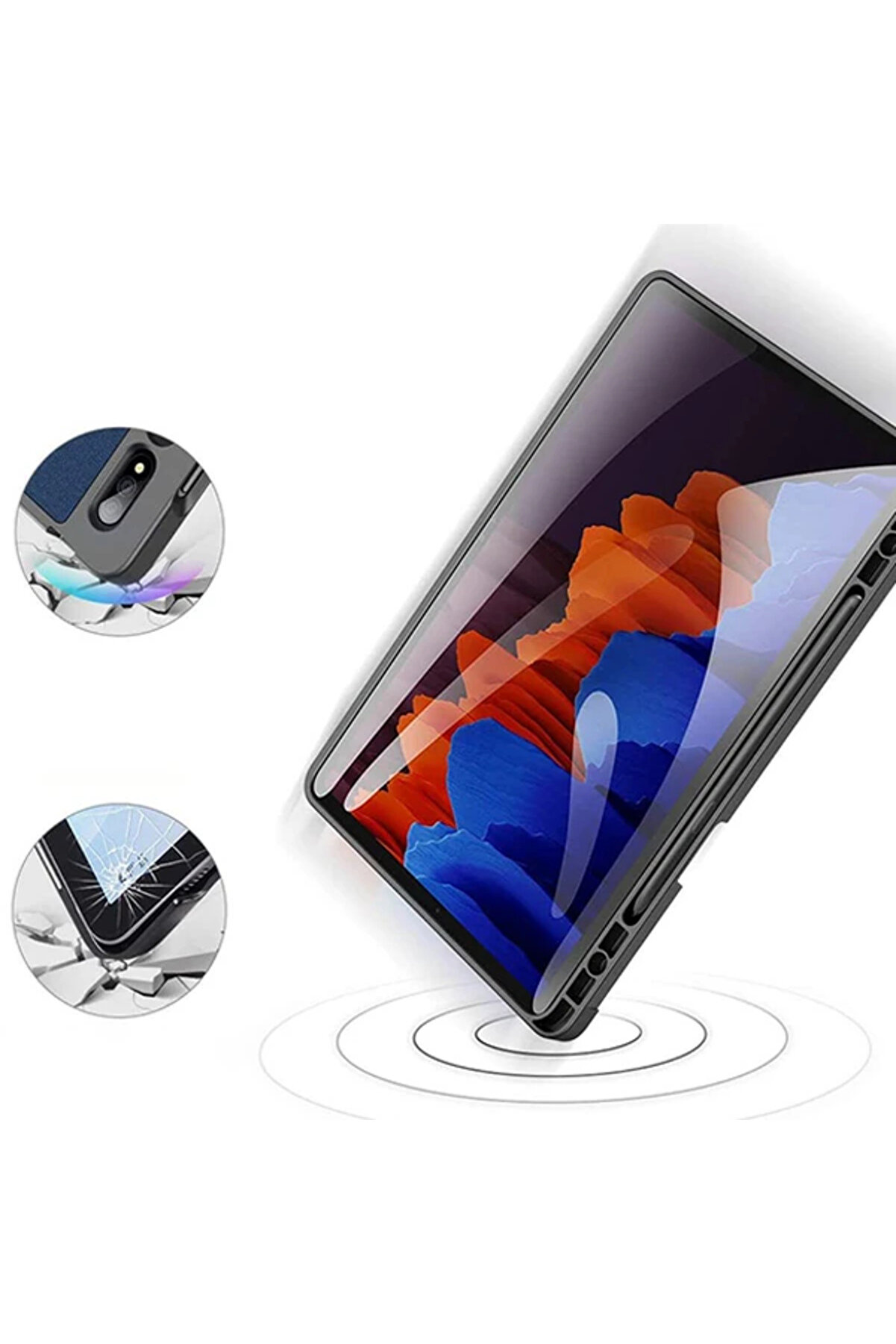 Dux Duci̇s Sm Galaxy Tab S8 (X700/X706) S7 (T870/T875/T876B) Kılıf Kalem Yerli̇ - Dropx1086-5573