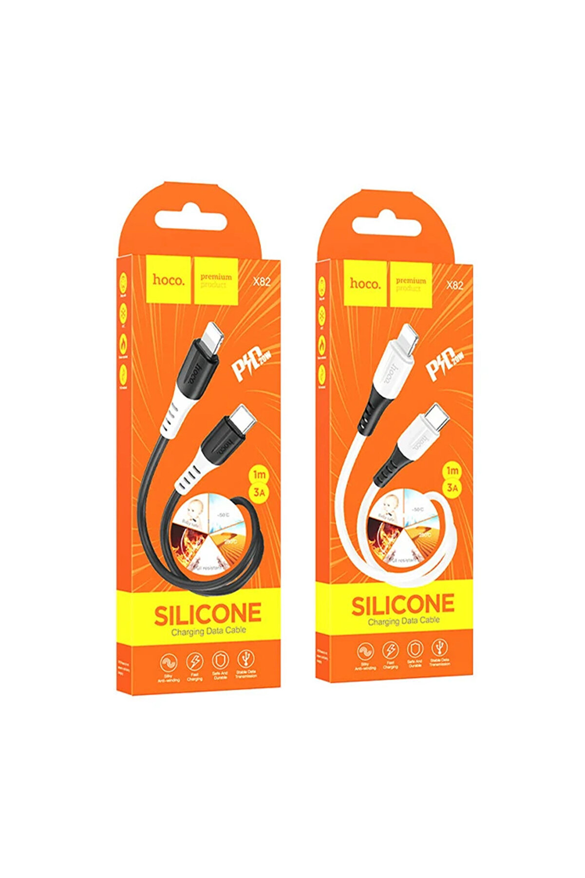 Hoco X82 20W Type-C To Li̇ghtni̇ng İphone Hızlı Şarj Kablosu Data Kablosu-(5775) - Gms5034-9378