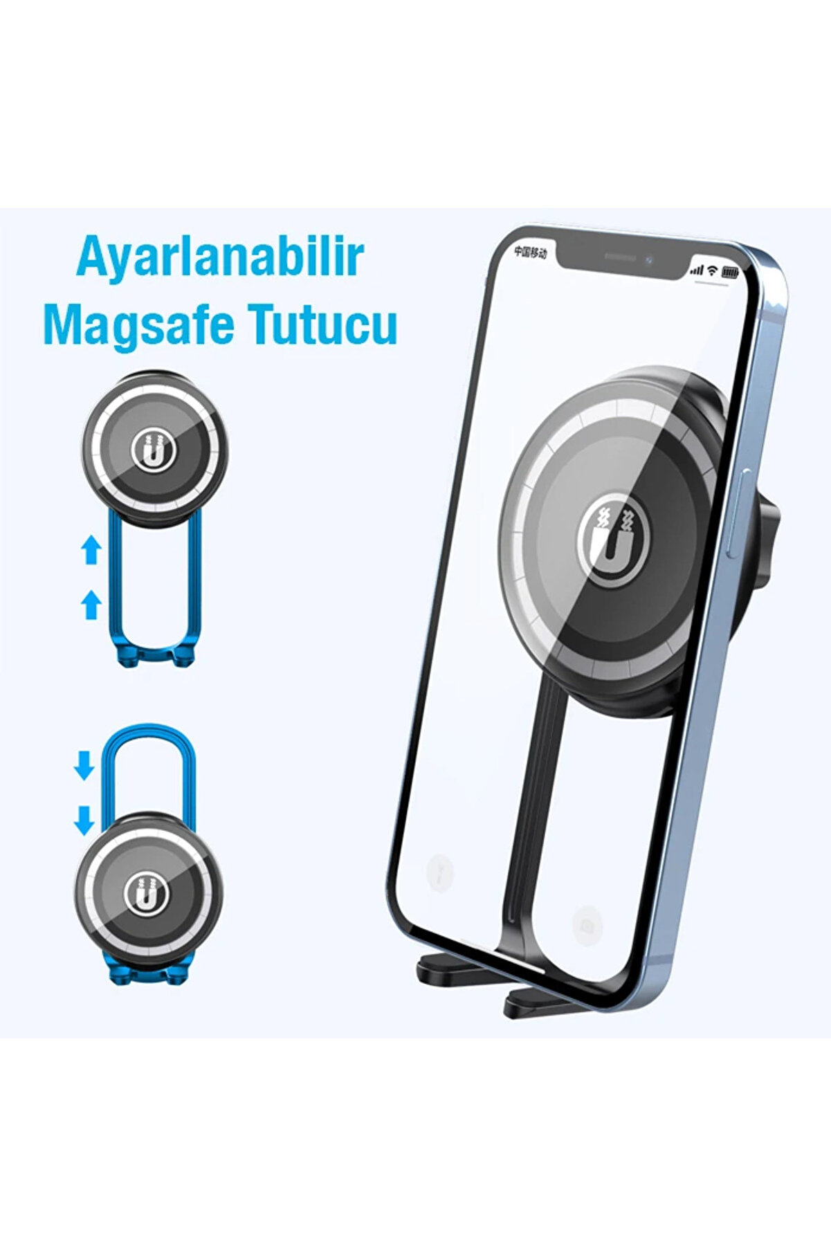 Ally Le-11B Magsafe Ara&ccedil; İ&ccedil;i̇ Havalandırma Telefon Tutucu-(1903) - Dropx7120-7312
