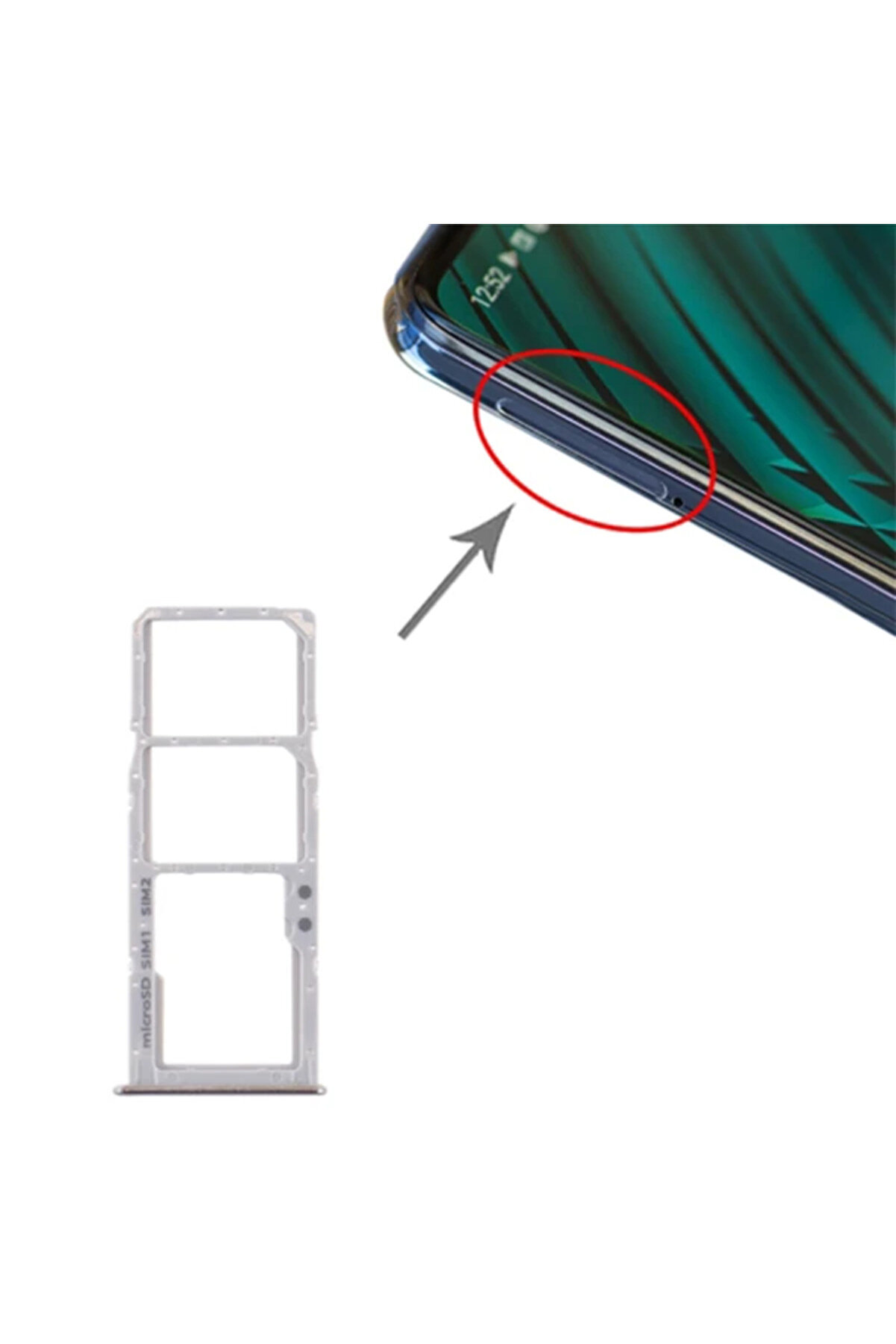 gizmurstore Samsung Galaxy A51 SM-A51 Sim Hafıza Kart Kapağı Tutucu-(5775) - GMS8013-6140