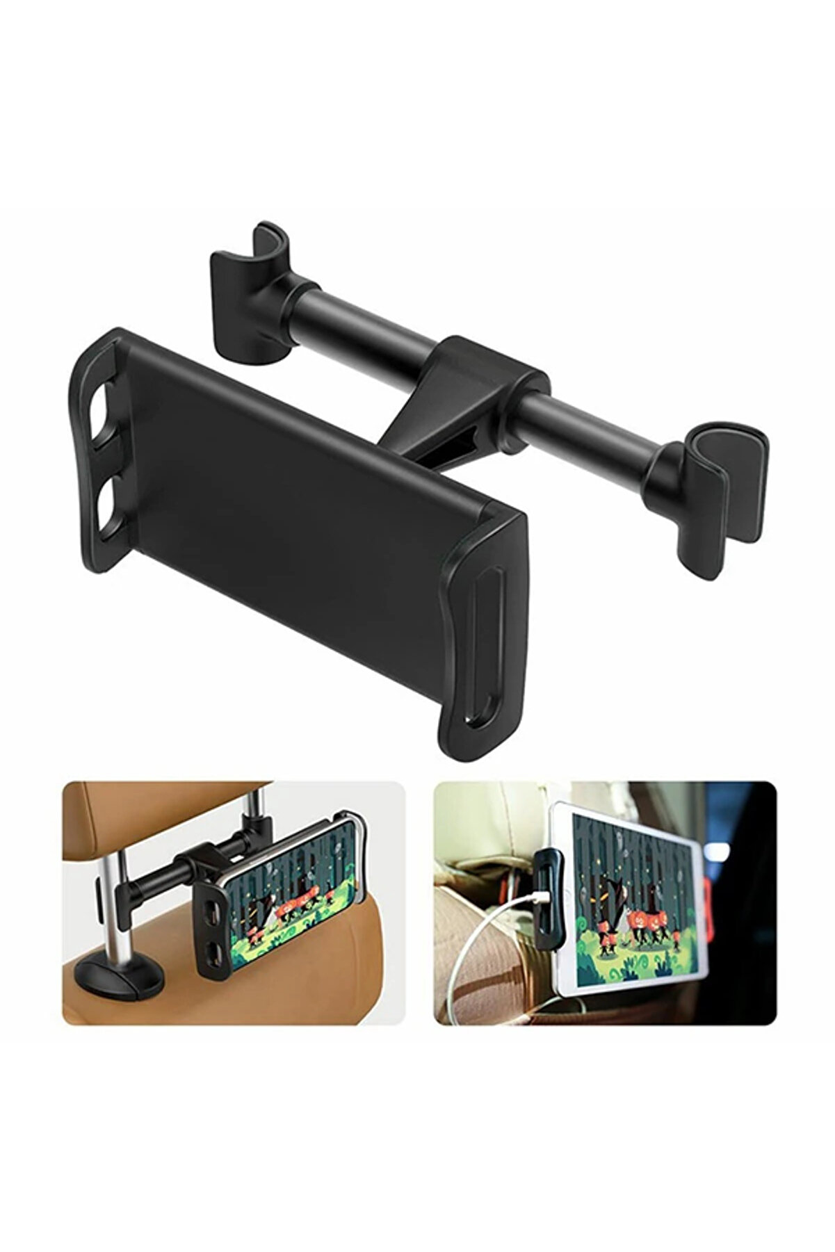 CepteToptan ALLY CHZ-04 Araç Arka Koltuk 12.9 İnch Kadar Tablet Telefon Tutucu-(1903) - DROPX7505-5584