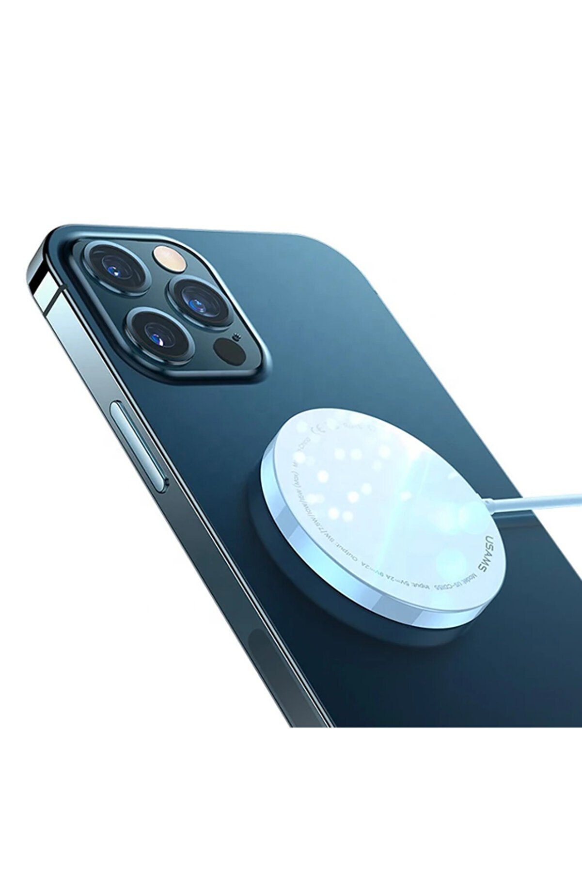 CepteToptan USAMS Magsafe 15W iPhone 15-14 -13-12 İçin Ultra İnce Mıknatslı Kablosuz Wi - DROPX6236-3844