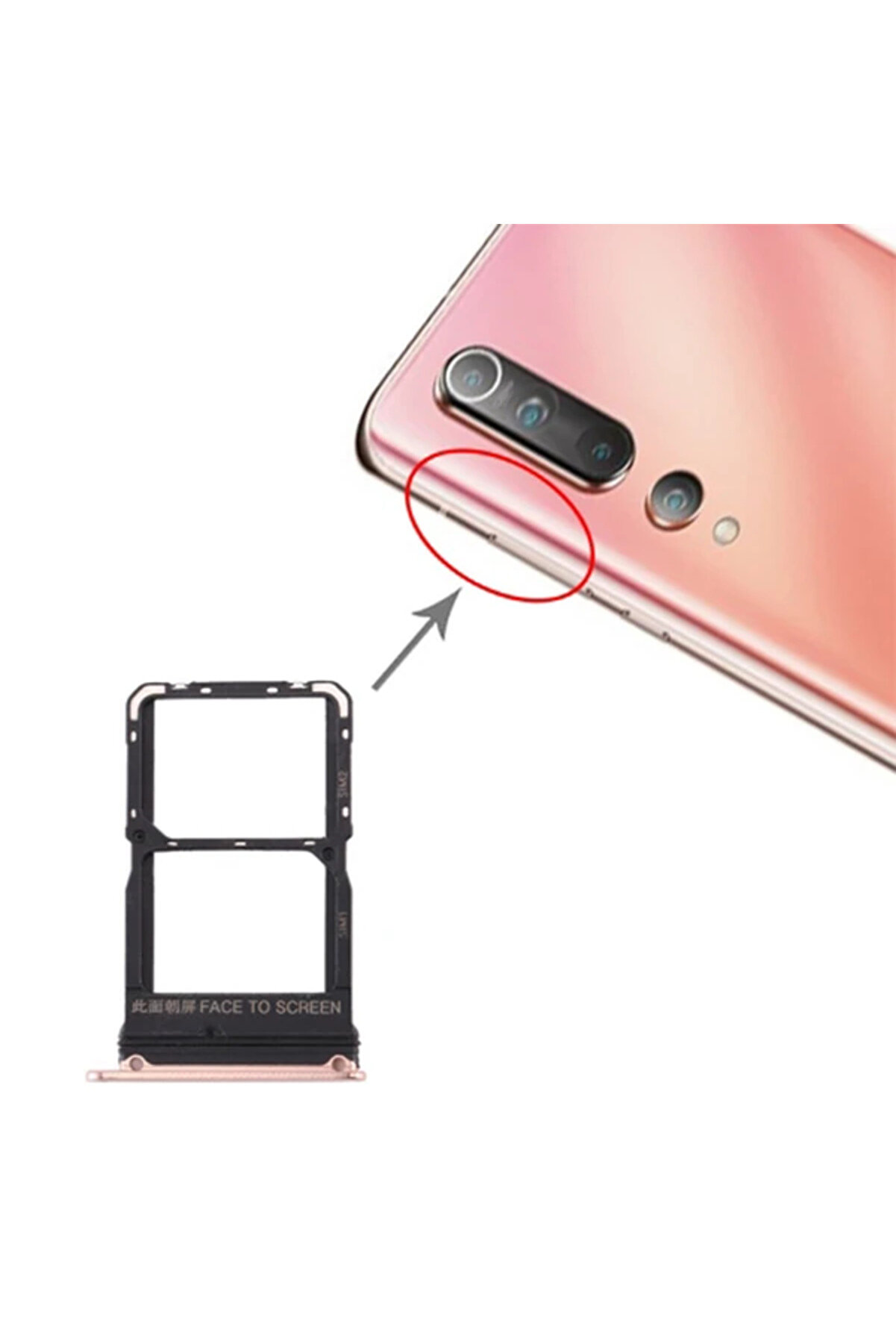 CepteToptan Xiaomi Mi 10 Sim Kart Kapağı Tutucu Sim Yuvası-(1903) - DROPX4134-6581