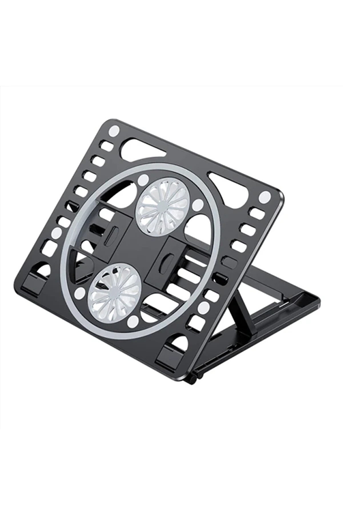 gizmurstore ALLY Ayarlanabilir Taban Çift Fanlı Tablet ve Laptop Soğutucu Stand-(5775) - GMS4801-7245