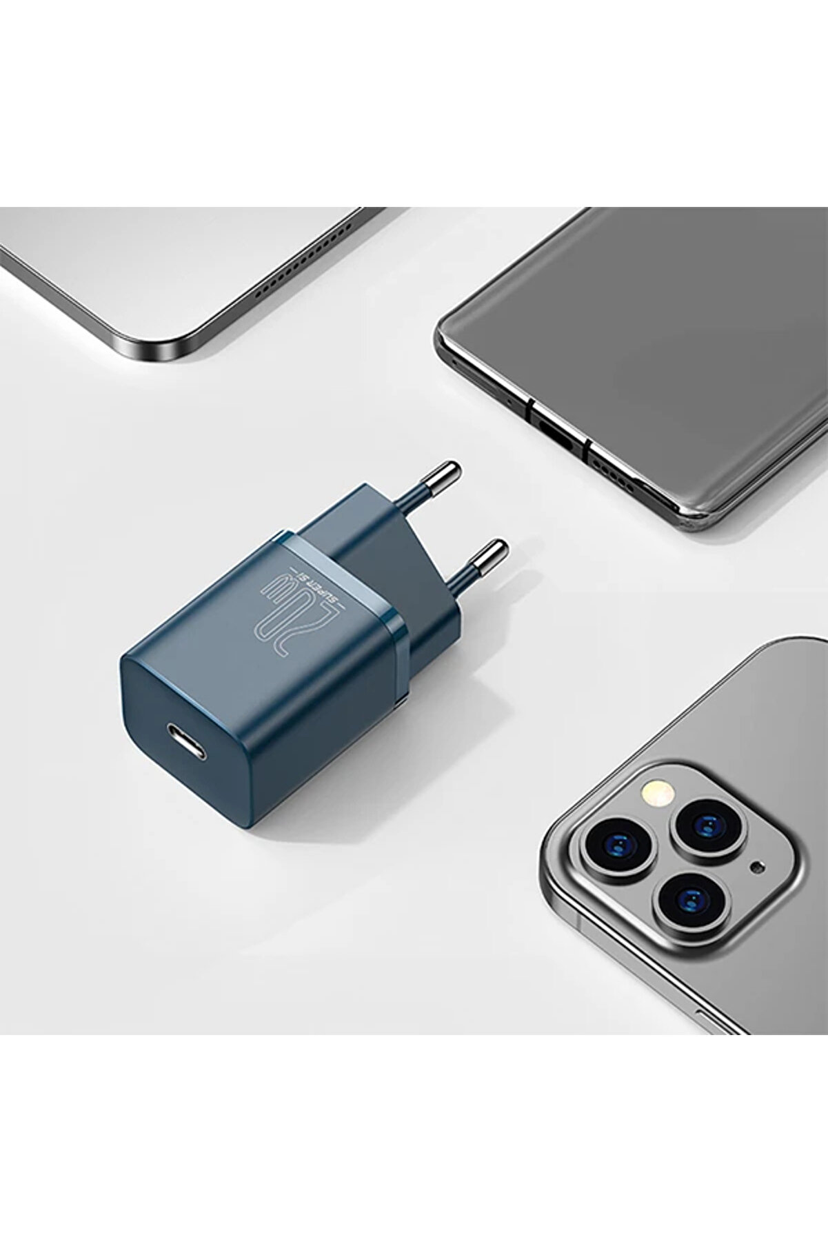 Super Si̇ 20W Pd Type-C Hızlı Şarj Adaptörü 20W İphone 15-14-13- 12-11 Hız - Dropx1875-9394