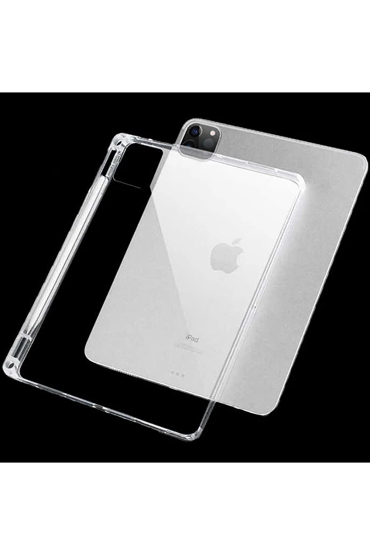 Ally İpad Pro 12.9-İnch (2021)-(2020)-(2018) Kalem Yerli̇ Şeffaf Si̇li̇kon Kılıf-(57 - Gms7365-4612