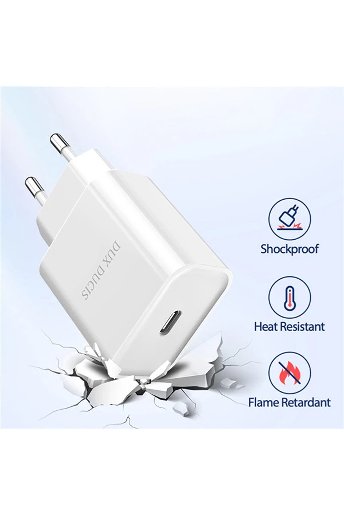 Dux Ducıs C50 Pd 20W Hızlı Şarj Aleti̇ 20W Usb-C Güç Adaptörü-(1903) - Dropx2971-3937