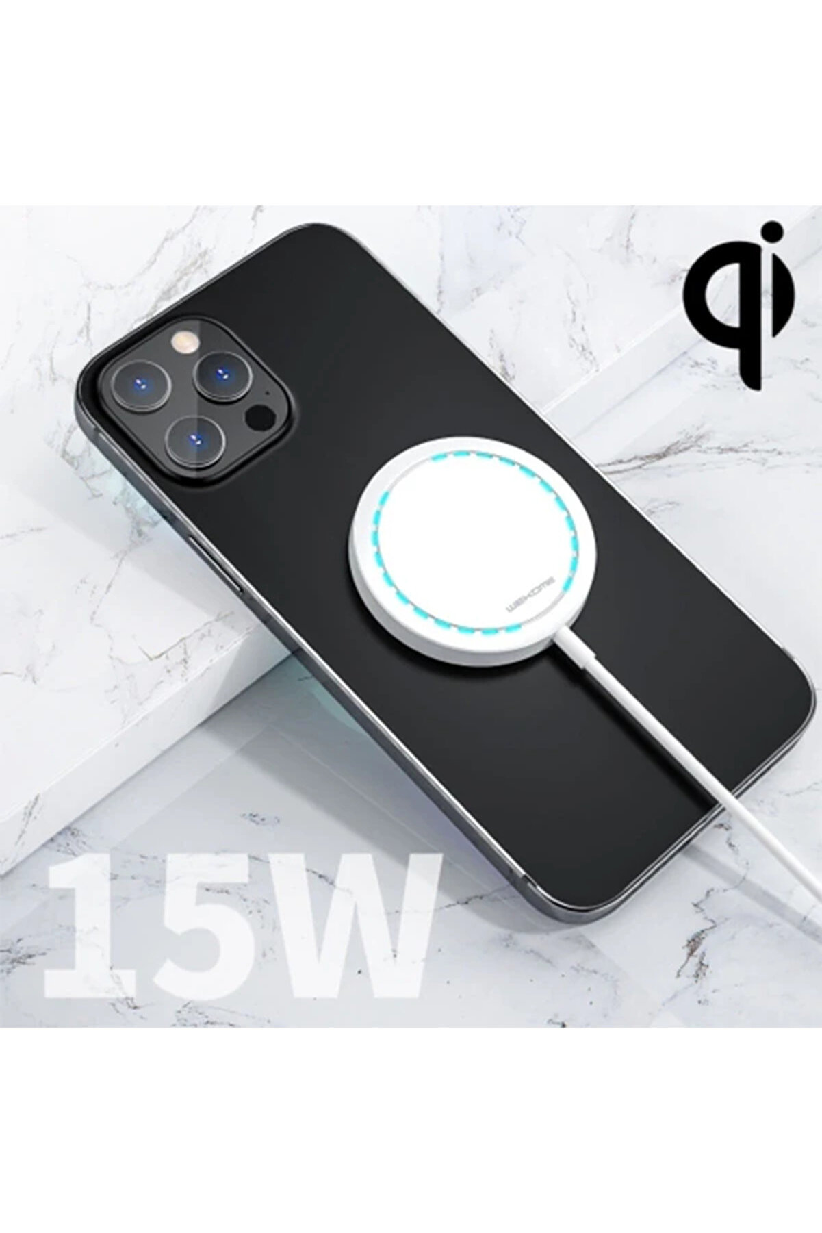 gizmurstore Wekome Magsafe 15W Ultra İnce Mıknatıslı Kablosuz Wireless Şarj-(5775) - GMS1068-9303
