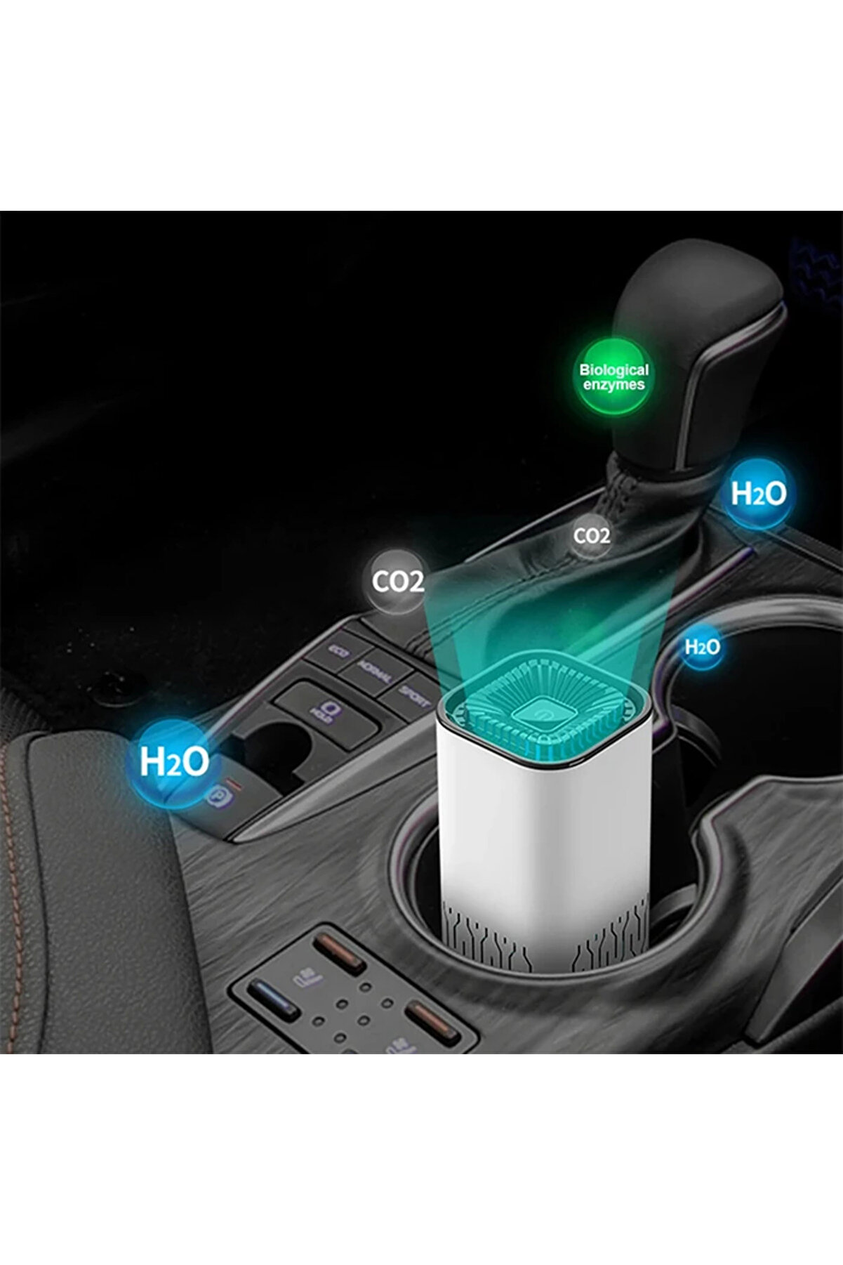 CepteToptan Ally K2 araç içm Mini Hava Temizleyici Araba Ev Ofis Taşınabilir Air Purifie - DROPX6493-3193