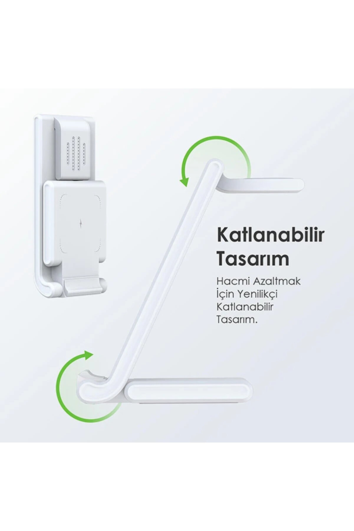 Duzzona 15W Katlanır 3 İn 1 Telefon Kulaklık Saat Kablosuz Şarj Standı-(1903 - Dropx3336-3976