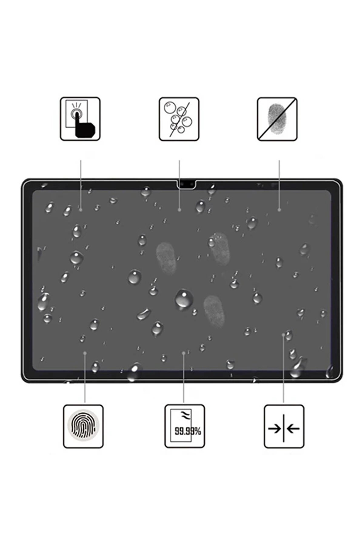 Sm Galaxy Tab A7 10.4 (2020) T500/T505 Tempered Cam Ekran Koruyucu-(5775)
