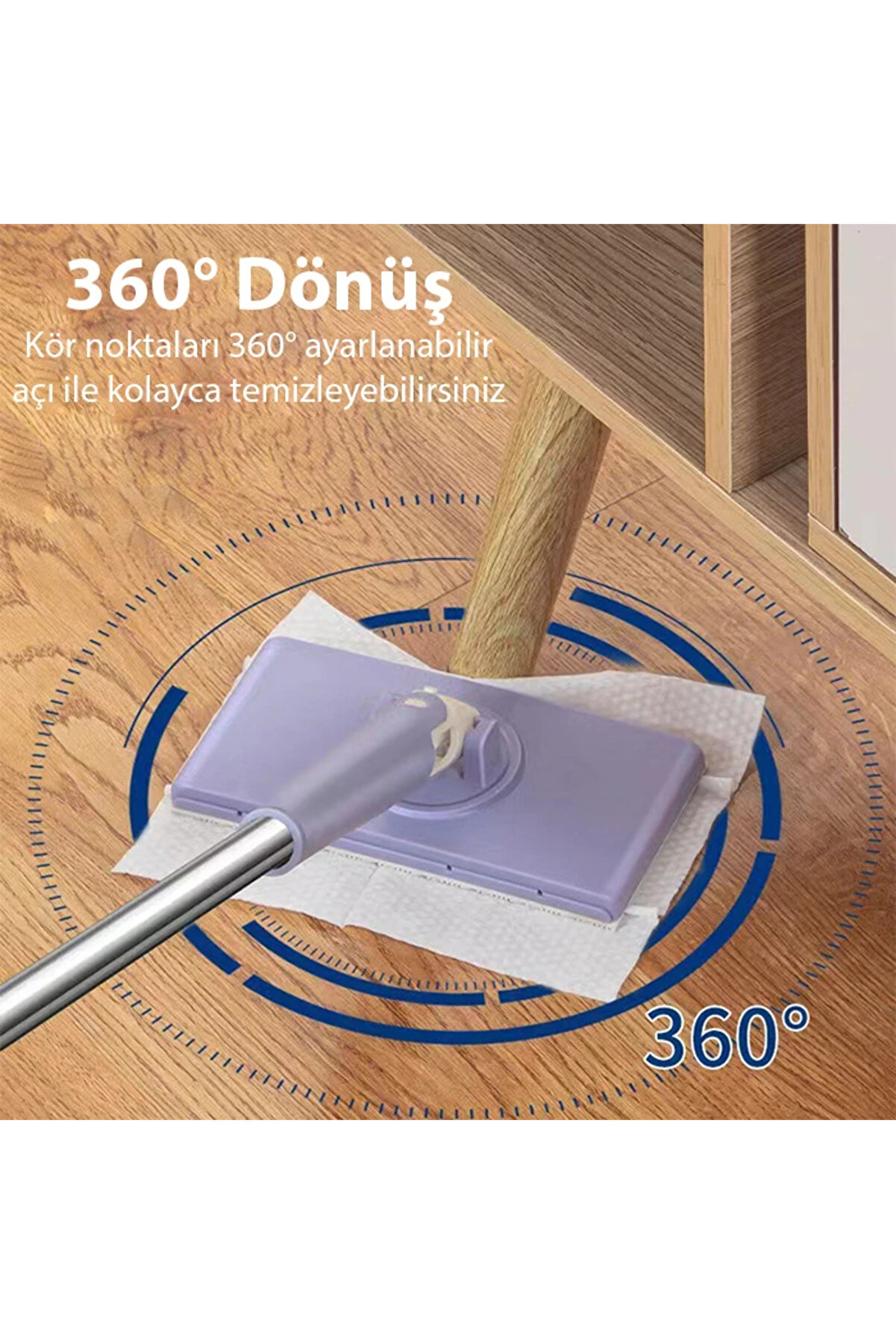 Mrpurple Ally Yüzey Temi̇zli̇k Havlusu Kullan At Temi̇zli̇k Bezi̇ İçi̇n Küçük Otomati̇k Mi̇ni̇ Mop - 4Adet Be