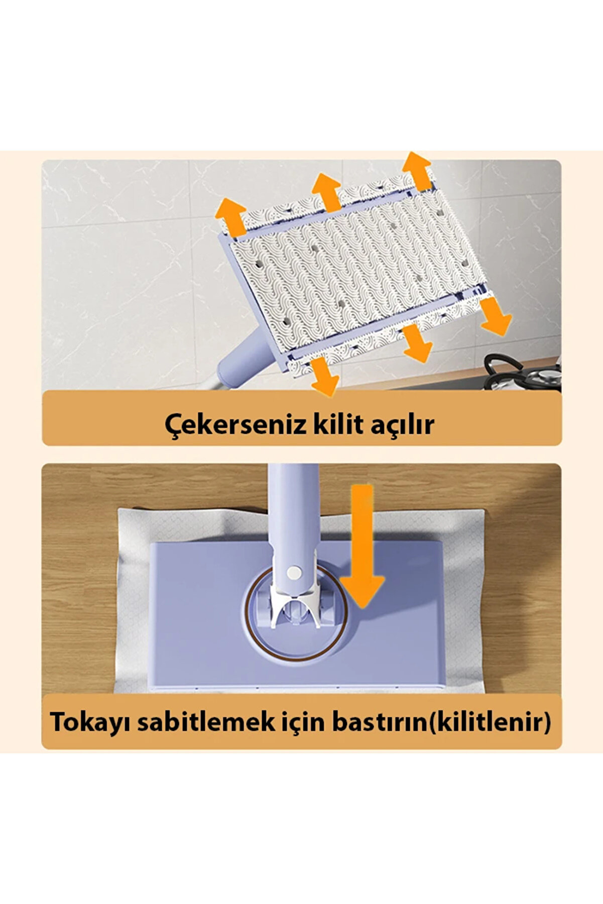 Mrpurple Ally Yüzey Temi̇zli̇k Havlusu Kullan At Temi̇zli̇k Bezi̇ İçi̇n Küçük Otomati̇k Mi̇ni̇ Mop - 4Adet Be