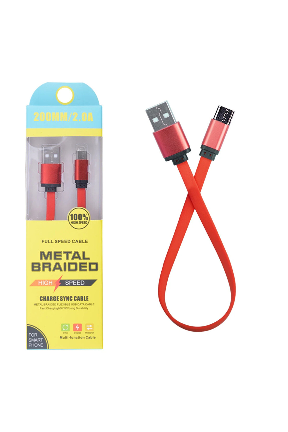 Androi̇d Mi̇cro 2A 20Mm Kısa Yumuşak Dokulu Renkli̇ Usb Kablo-(5775) - Gms2296-5389
