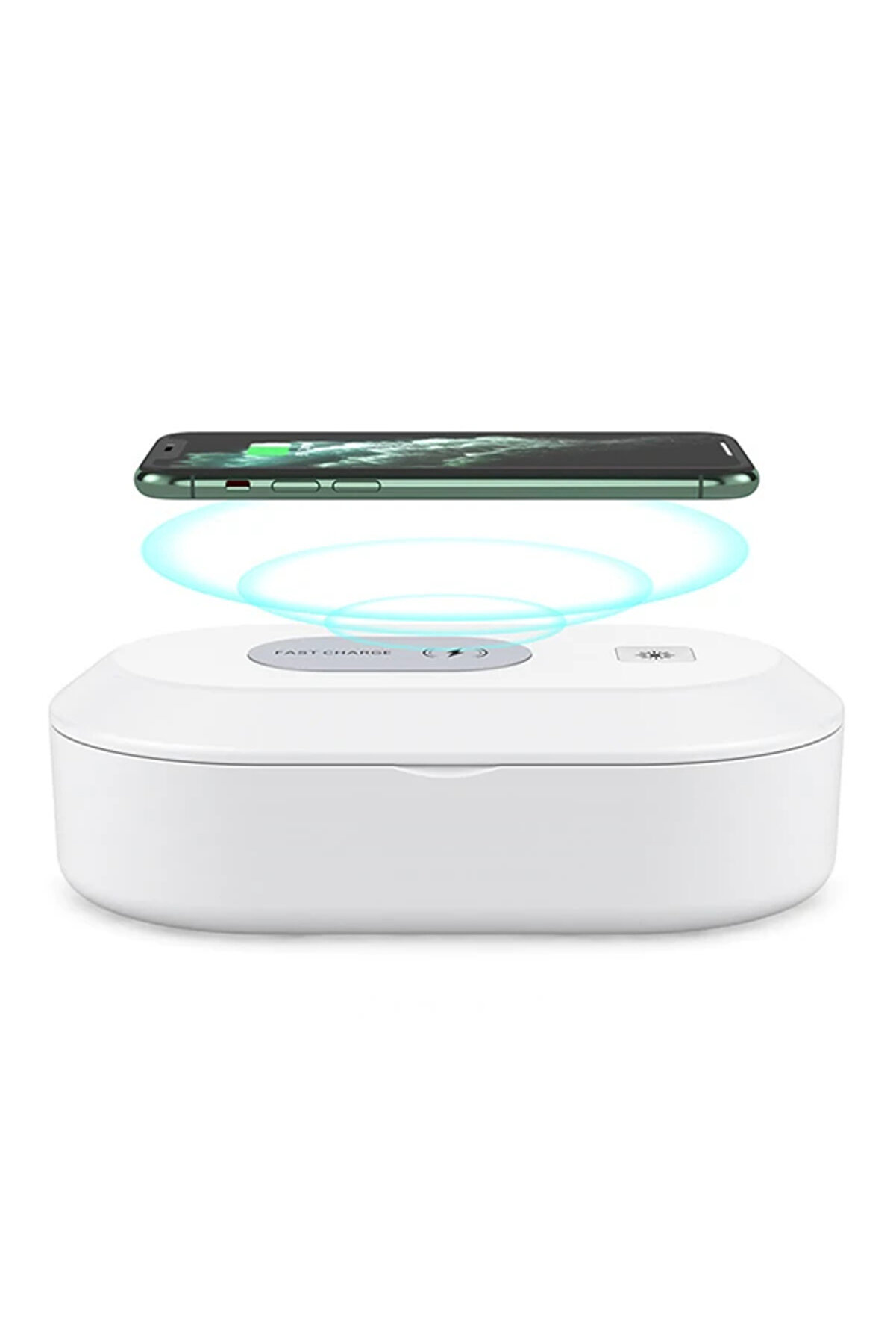 Ally 15W Hızlı Kablosuz Wi̇reless Şarj+Ultravi̇yole Steri̇li̇zer- Uv Box-(5775) - Gms2849-8250