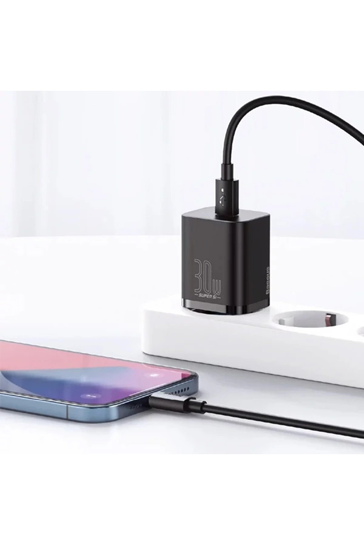 Super Si̇ 1C 30W Pd Type-C Hızlı Şarj Adaptörü - İphone 15-14-13-12-11 Hız - Dropx6821-1800