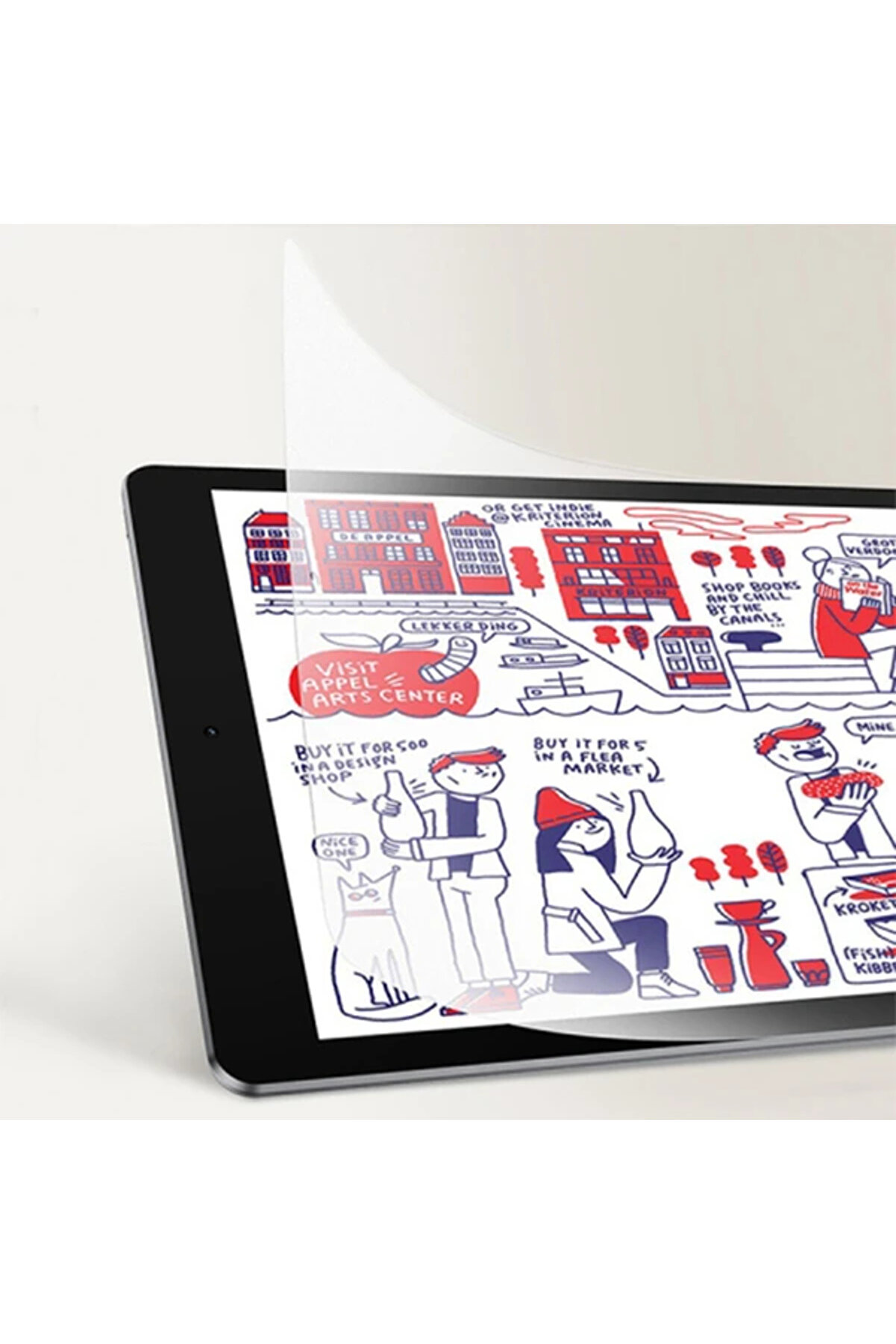 CepteToptan ALLY iPad Air 20202022 10.9 Paper Like Film Darbe Emici Pet Ekran Koruyucu-(1903 - DROPX4965-9181