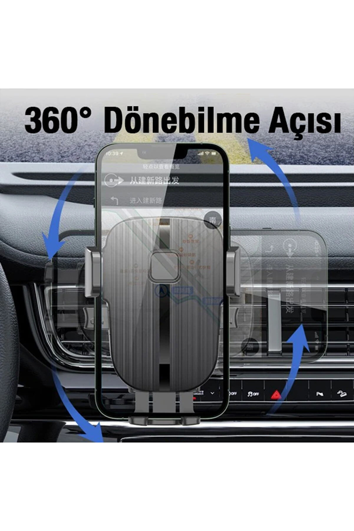 Ally B073 Ara&ccedil; İ&ccedil;i̇ Havalandırma Telefon Tutucu-(1903) - Dropx2959-3618