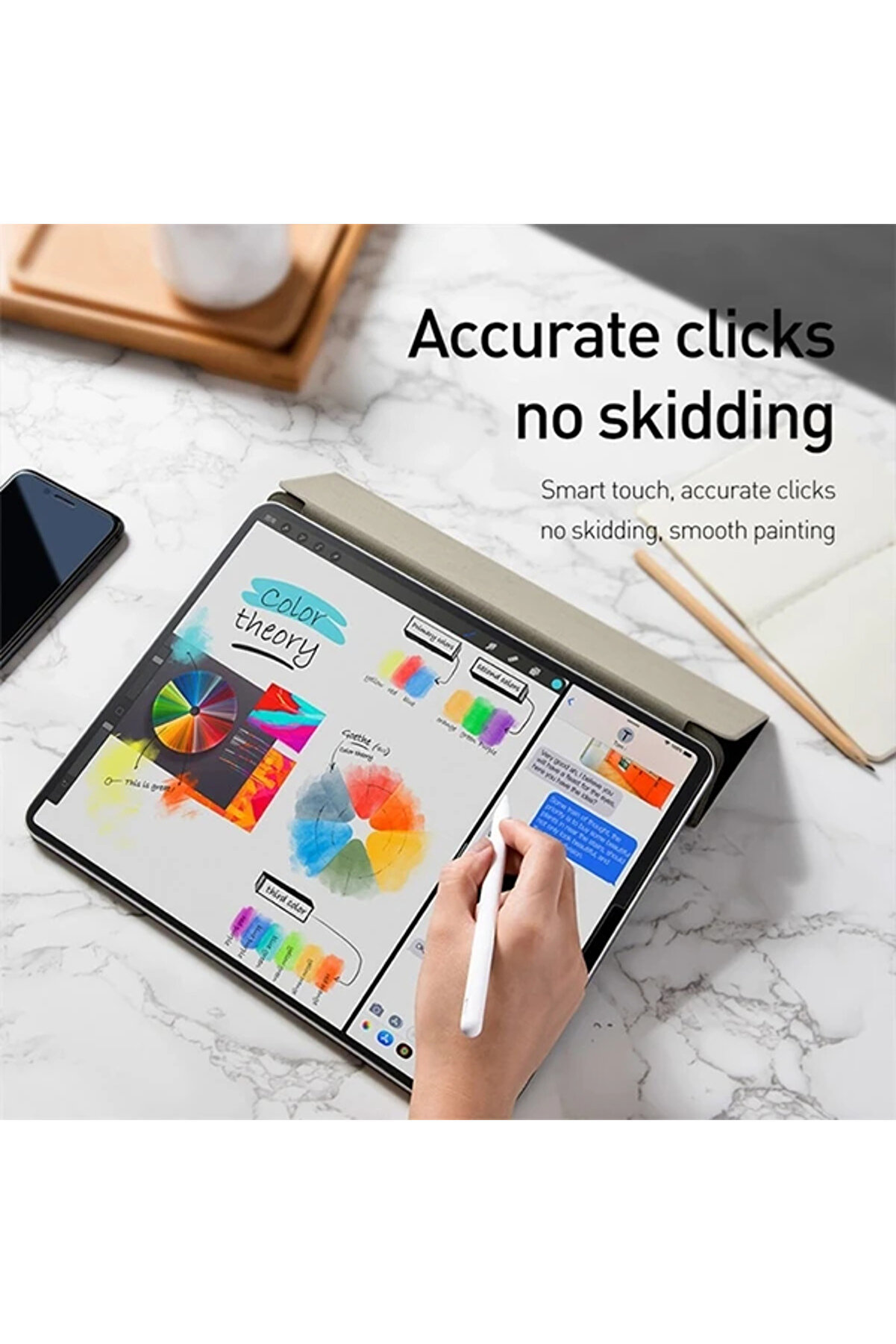 İpad 10.2 /10.5 Paper Li̇ke Fi̇lm Darbe Emi̇ci̇ Pet Ekran Koruyucu İpad 2021-2020- - Dropx3286-8027