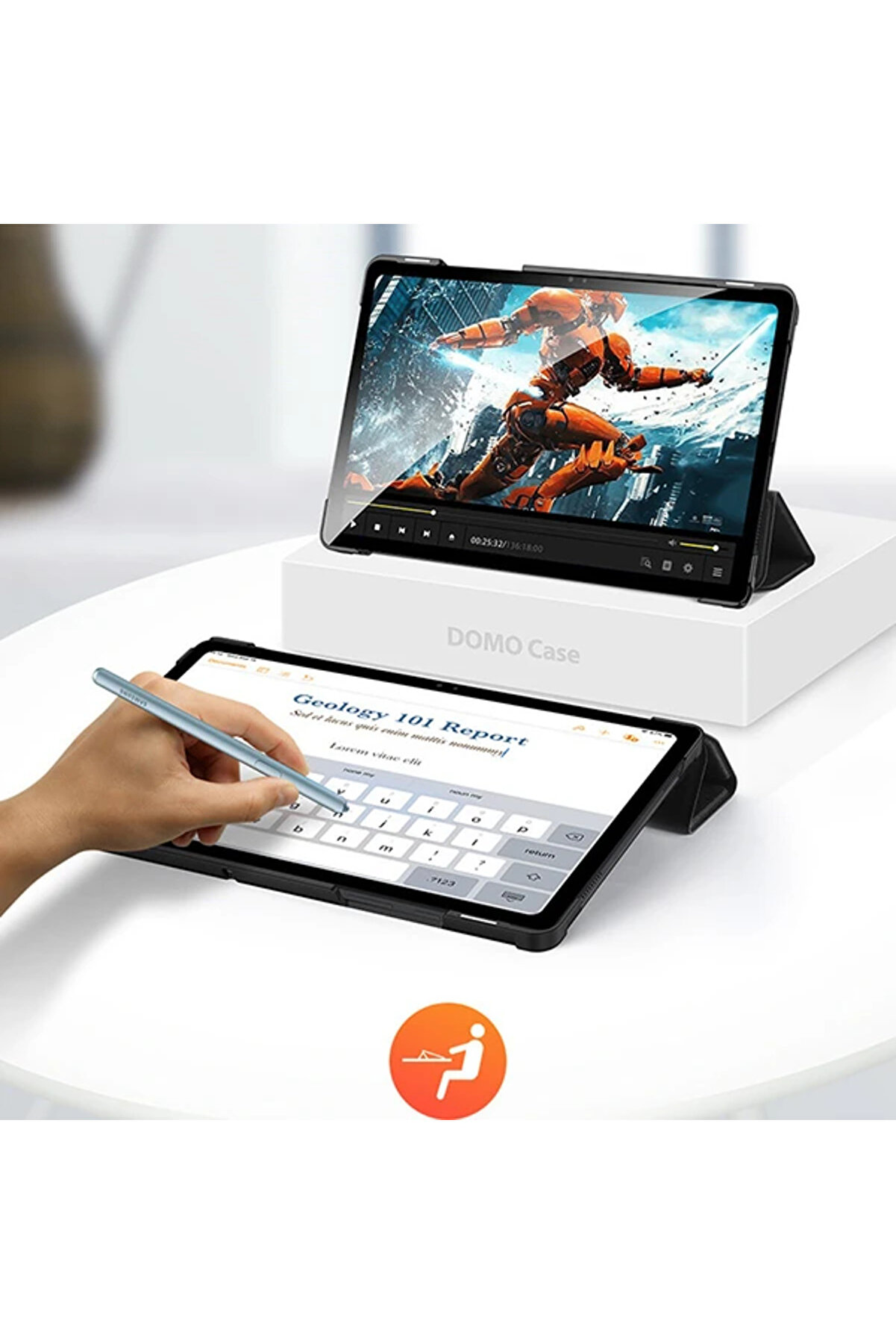 Dux Duci̇s Sm Tab A7 10.4 2020 (T500/T505) Kılıf Soft Tpu Mıknatıslı Domo K - Dropx8973-7071