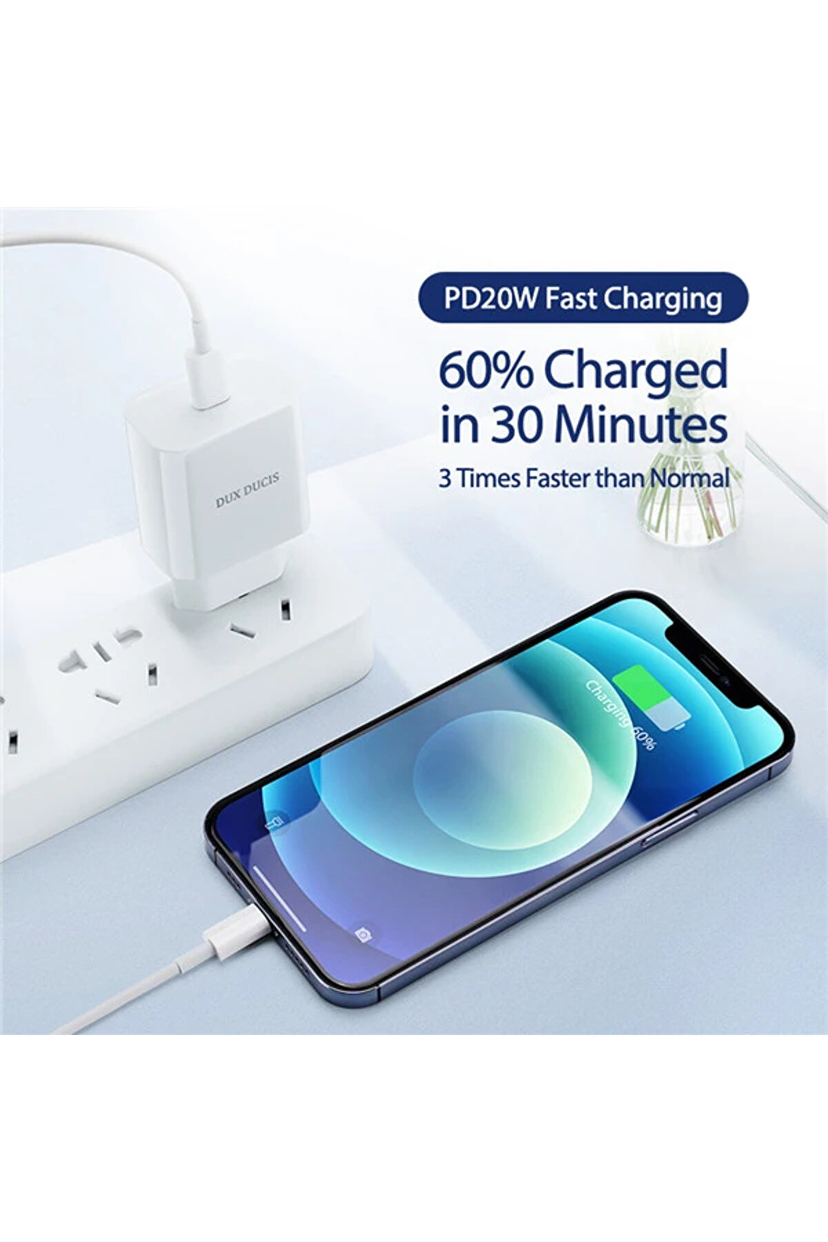 Dux Ducıs C50 Pd 20W Hızlı Şarj Aleti̇ 20W Usb-C Güç Adaptörü-(1903) - Dropx2971-3937