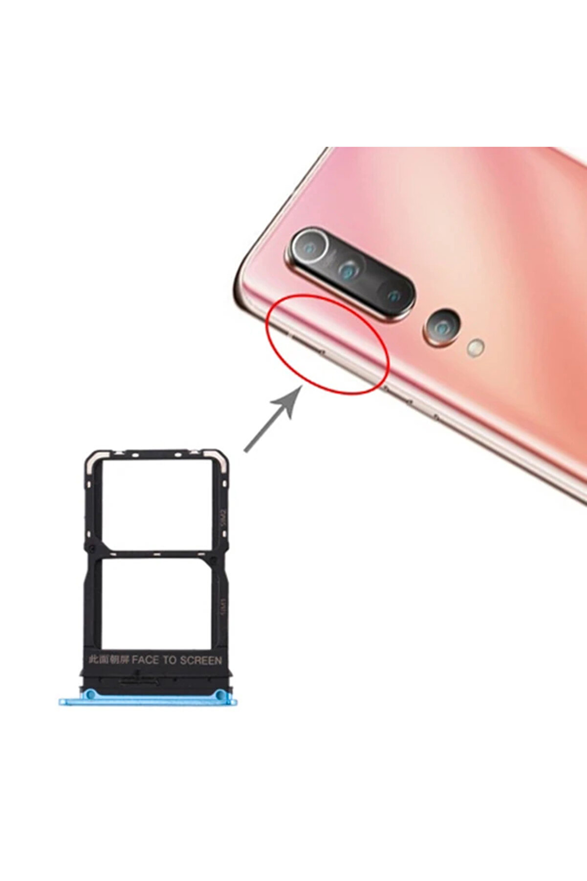 Xi̇aomi̇ Mi̇ 10 Si̇m Kart Kapağı Tutucu Si̇m Yuvası-(1903) - Dropx4134-6581