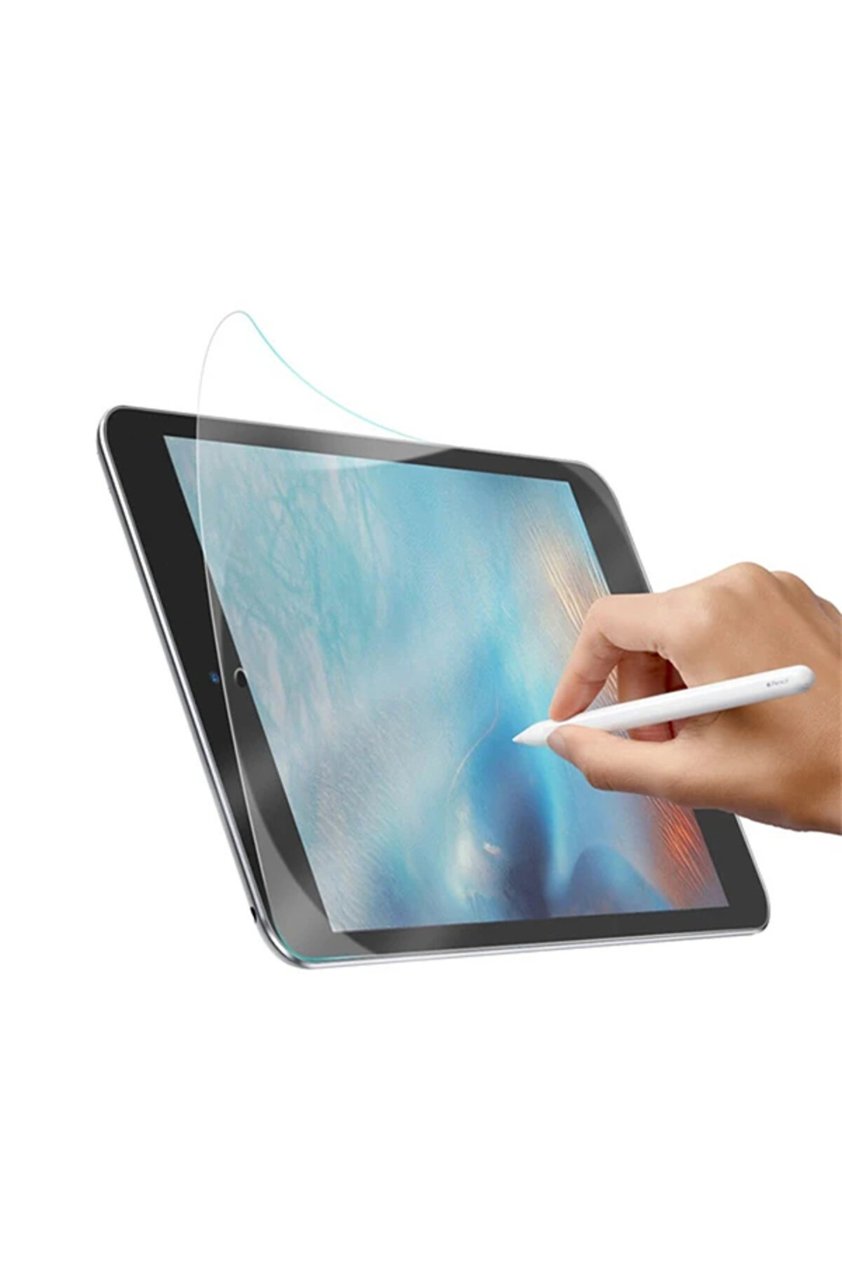 İpad Pro 12.9 İnch 2017 Paper Li̇ke Fi̇lm Darbe Emi̇ci̇ Pet Ekran Koruyucu-(5775)