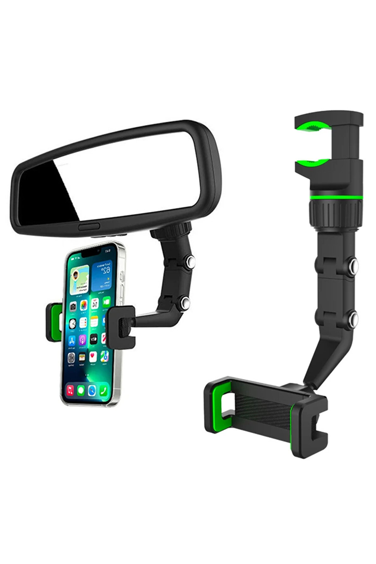 CepteToptan ALLY 360 Dönebilen Multifonksiyonel Dikiz Aynası Araç Telefon Tutucu-(1903) - DROPX4768-9794Uyumlu