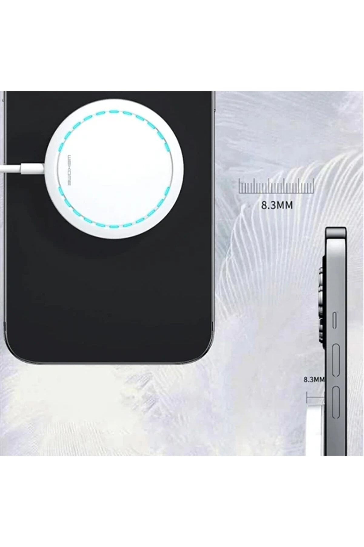 Wekome Magsafe 15W Ultra İnce Mıknatıslı Kablosuz Wi̇reless Şarj-(5775) - Gms1068-9303