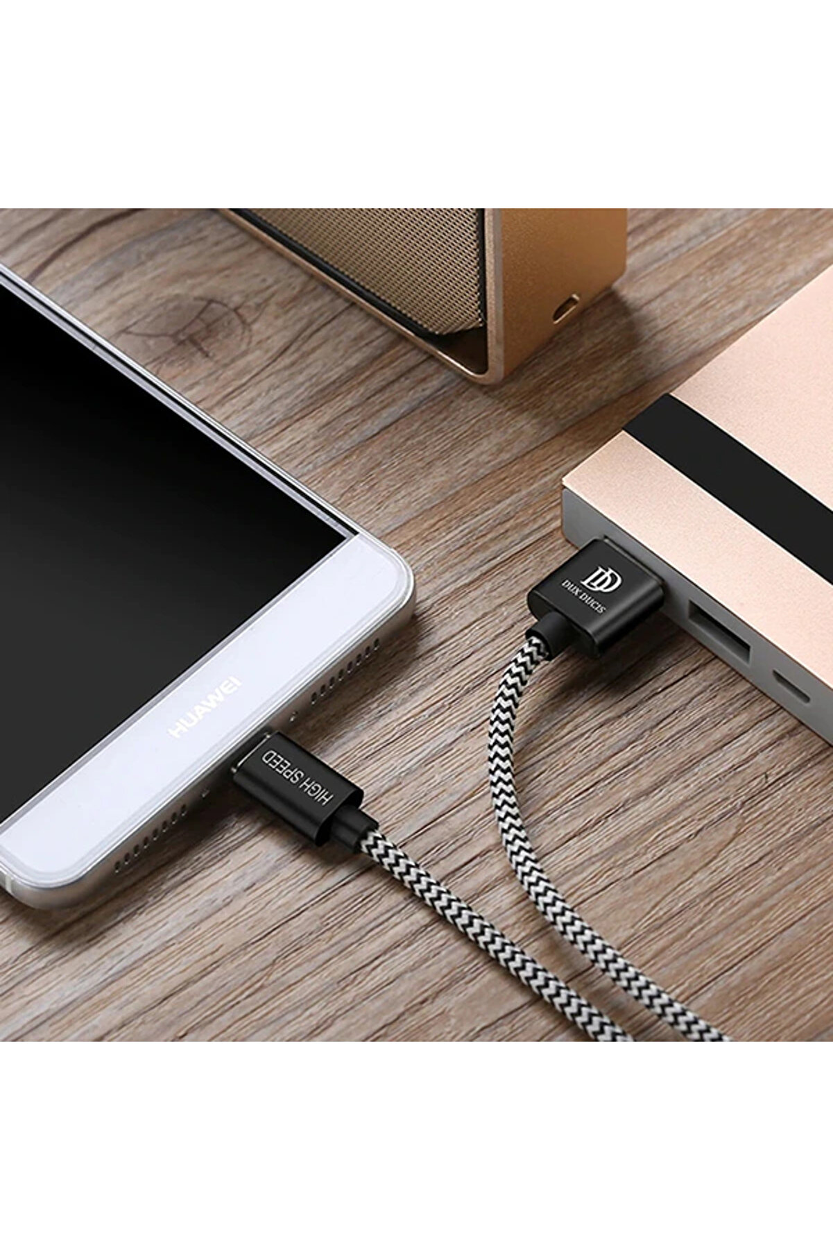 Dux Ducıs Usb Type C Kopmaz Yırtılmaz Usb Kablo Hızlı Şarj 1 Metre-(5775) - Gms2708-3289