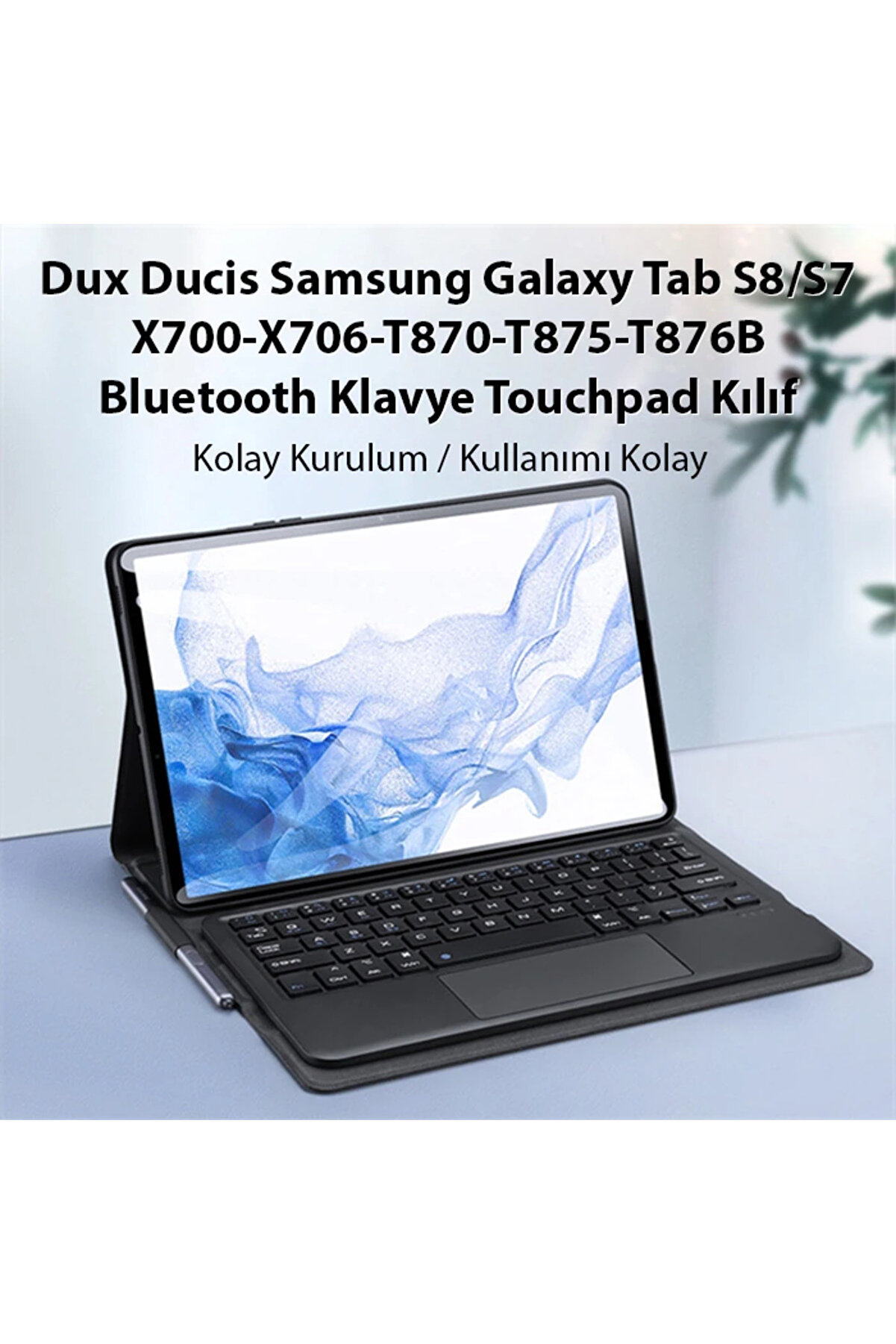 Dux Duci̇s Sm Galaxy Tab S8/S7 Bluetooth Klavye Touchpad Kılıf X700-X706-T870-T875- - Gms8723-7012