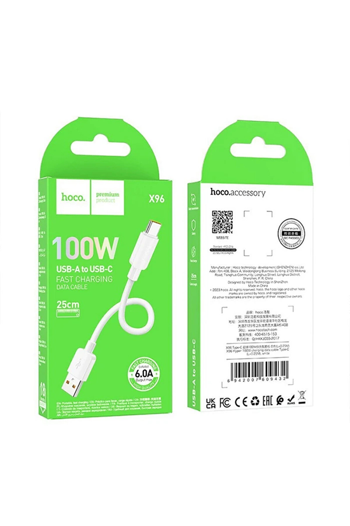 Hoco X96 Hyper 100W Usb To Type-C Hızlı Şarj Ve Data Kablosu-(5775) - Gms2401-6691