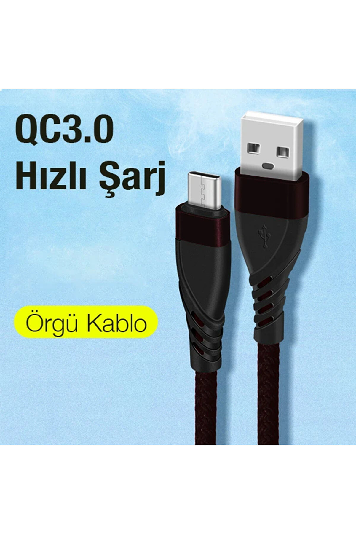 Ally Qc3.0 Usb To Type-C Hızlı Şarj Kablosu-(5775) - Gms6588-6231