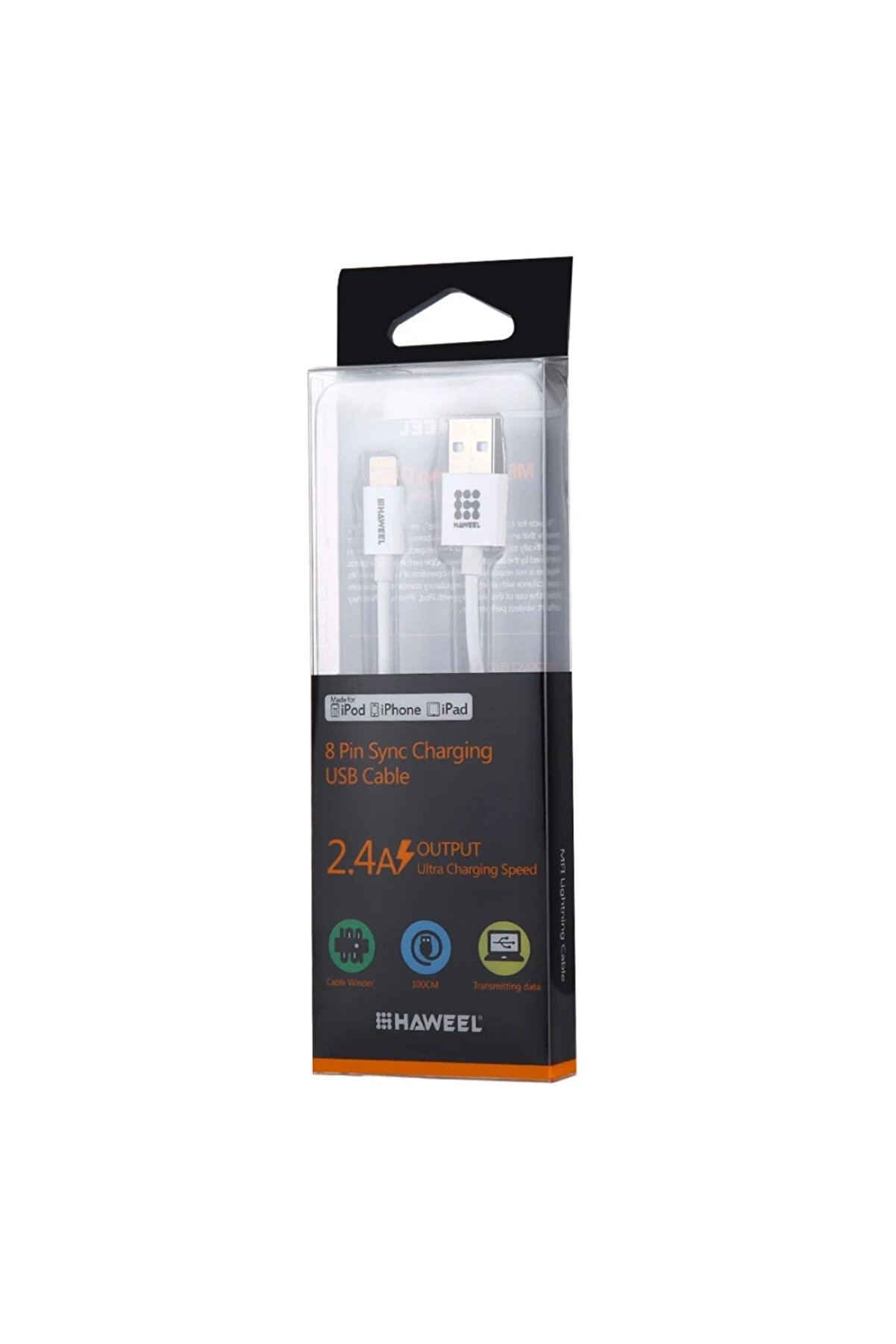 Haweel Mfi̇ Li̇sanslı İphone 14-13-12-11 1Metre Usb Şarj Kablosu-(5775) - Gms4172-5957