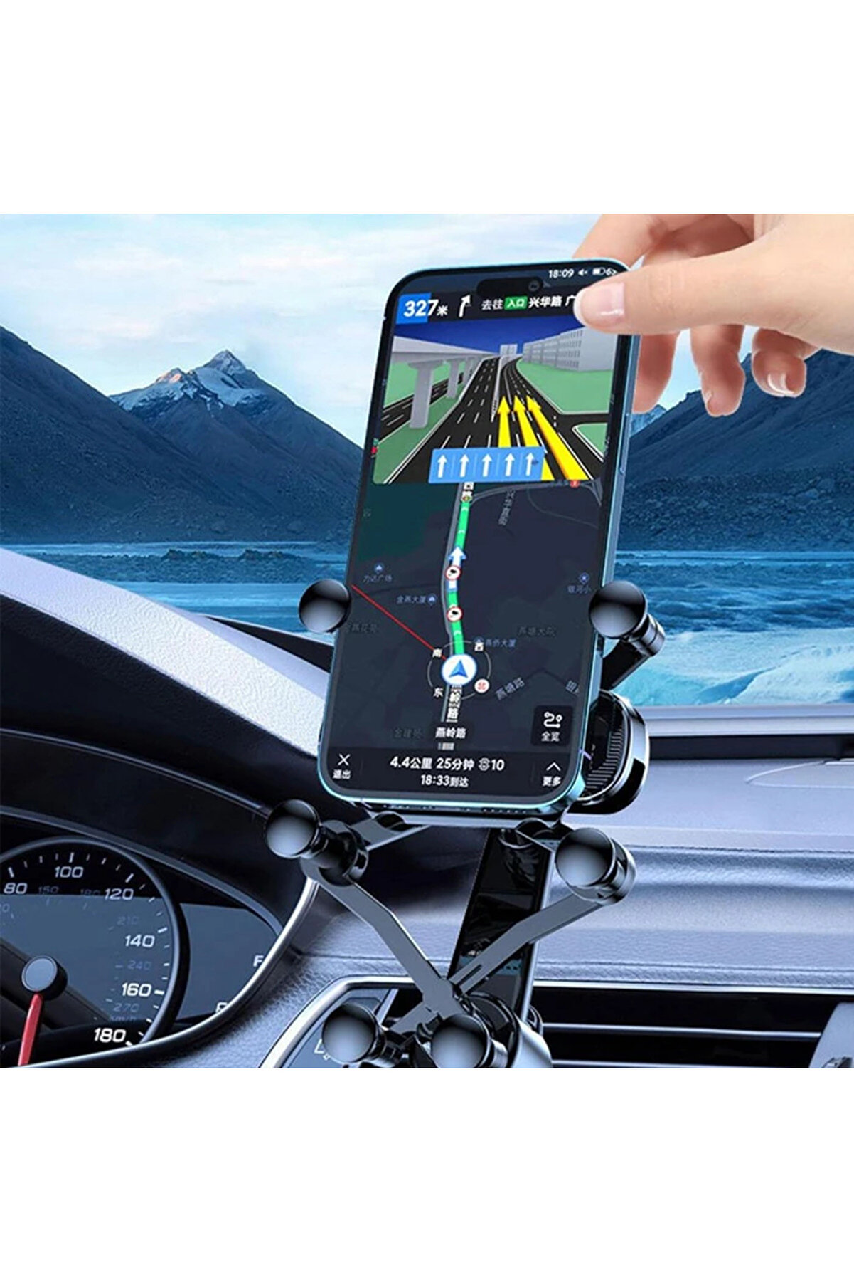 Ally One Pro 360° Dönebi̇len Araç İçi̇ Havalandırma Telefon Tutucu-(1903) - Dropx2487-1692